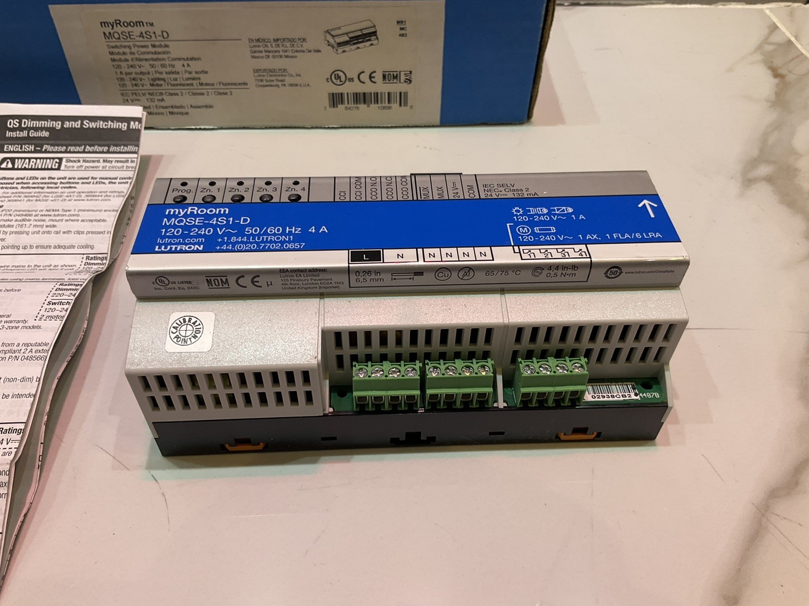 Lutron MQSE-4S1-D 120-240 V -56-60 HZ 4A Switching Power Module