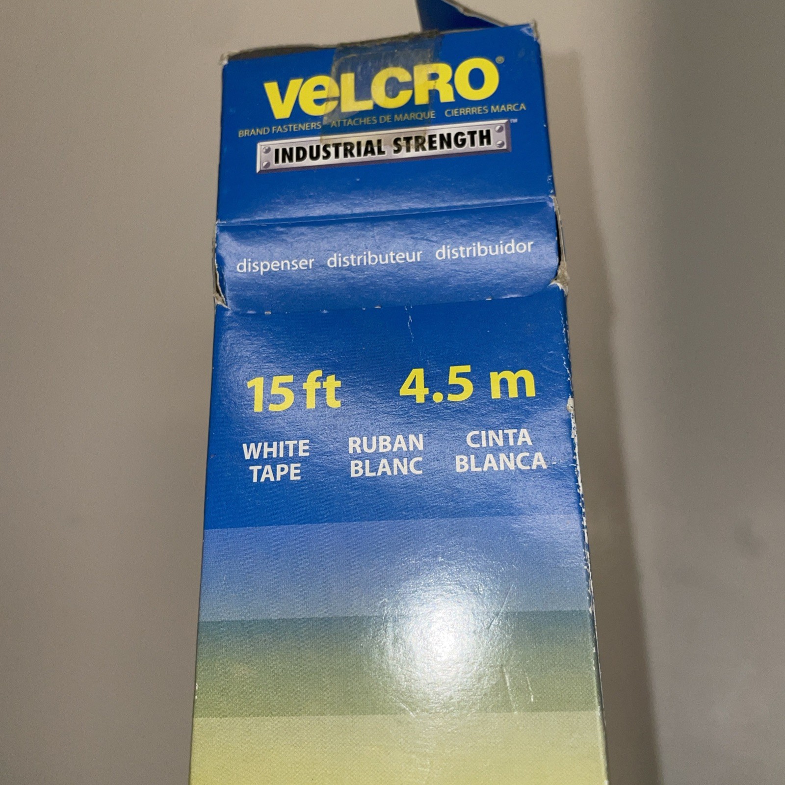 Velcro Industrial Strength Heavy Duty Stick On White – 15ft x 2in Roll 90198 NOS
