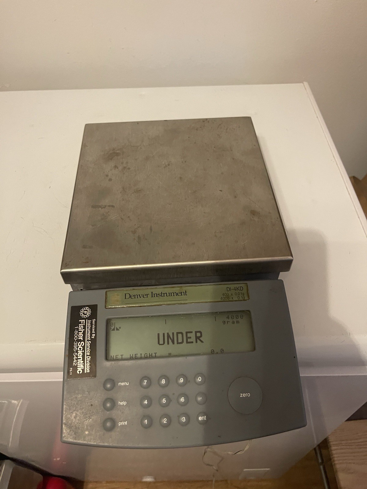 Denver Instrument DI-4KD Digital Scale Balance 4000g x 0.1g For Parts Repair