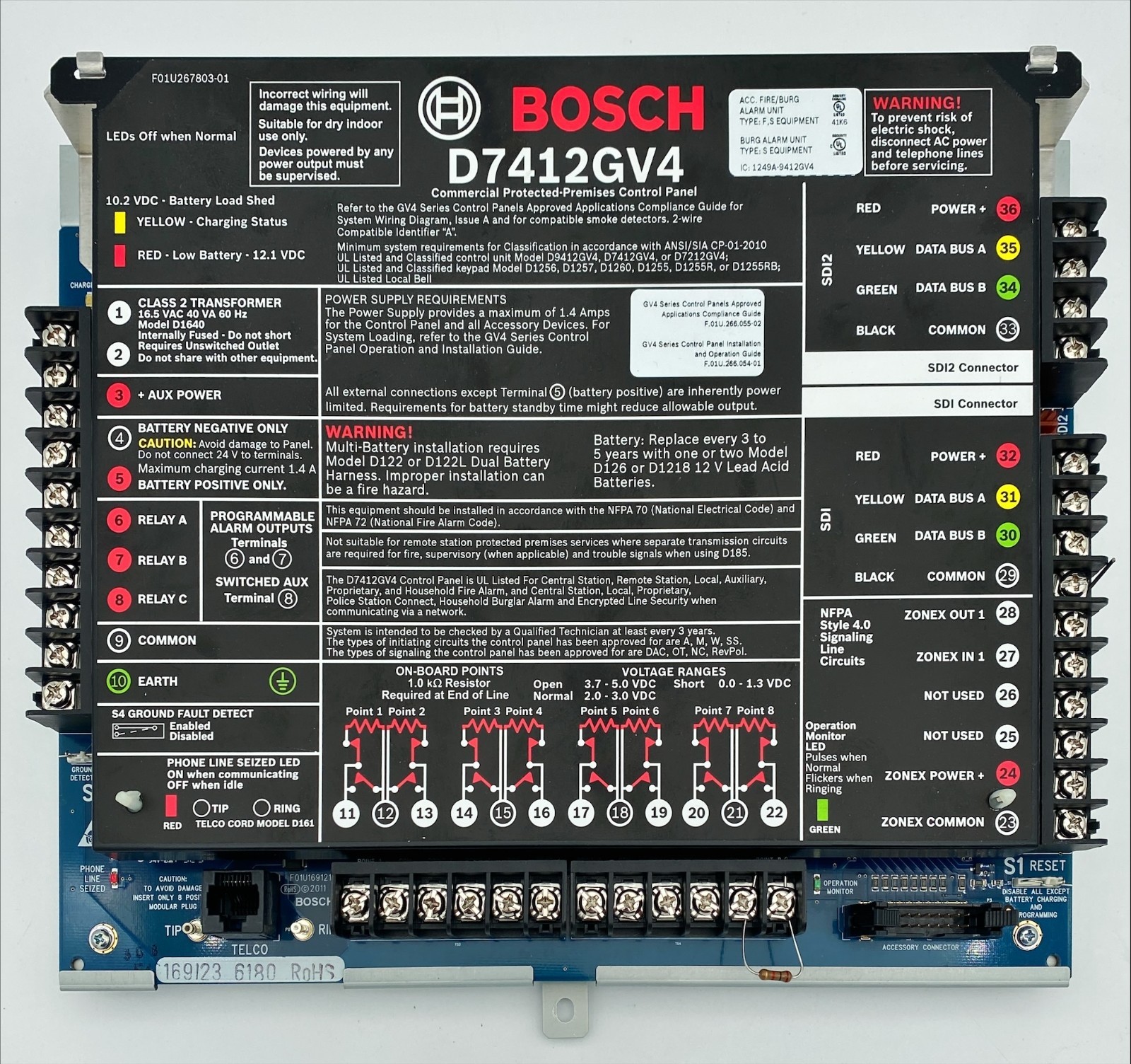 Bosch D7412GV4 IP Alarm System Control Panel G Series