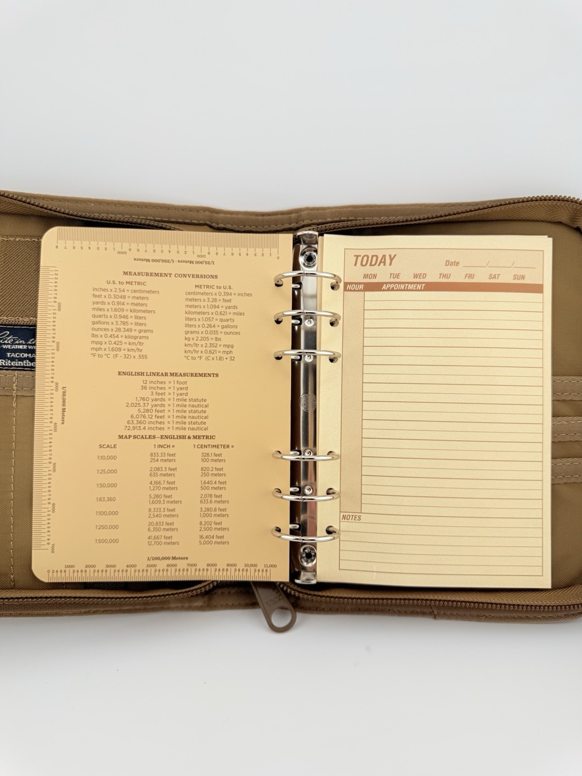 NEW Rite in the Rain 9250T Cordura Fabric All-Weather Day Planner 4 5/8x 7″ Hike