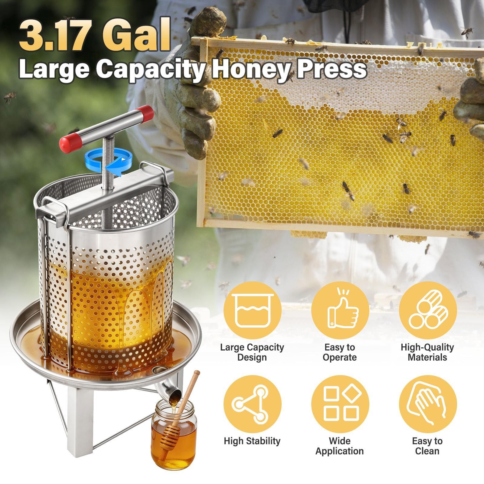 Honey Press Extractor Manual Honey Fruit Vegetable Juicing Press Machine