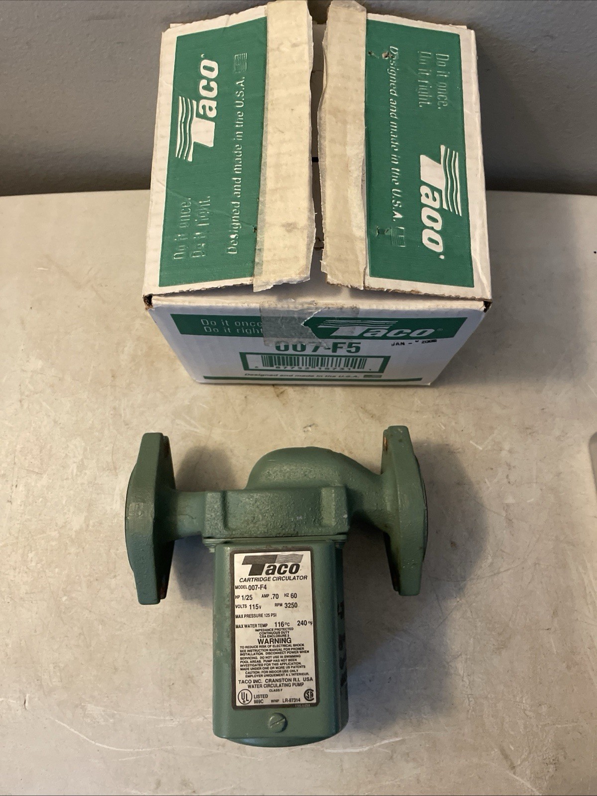 Taco Comfort Solutions 1/25 HP Cast Iron Circulator Pump 007-f5