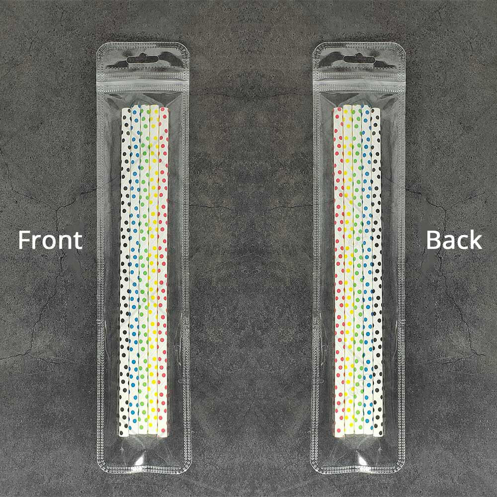 Multi-Size Clear/Clear/Clear Glossy Flat Mylar Zip Lock Pouch Bag w/ Hang Hole