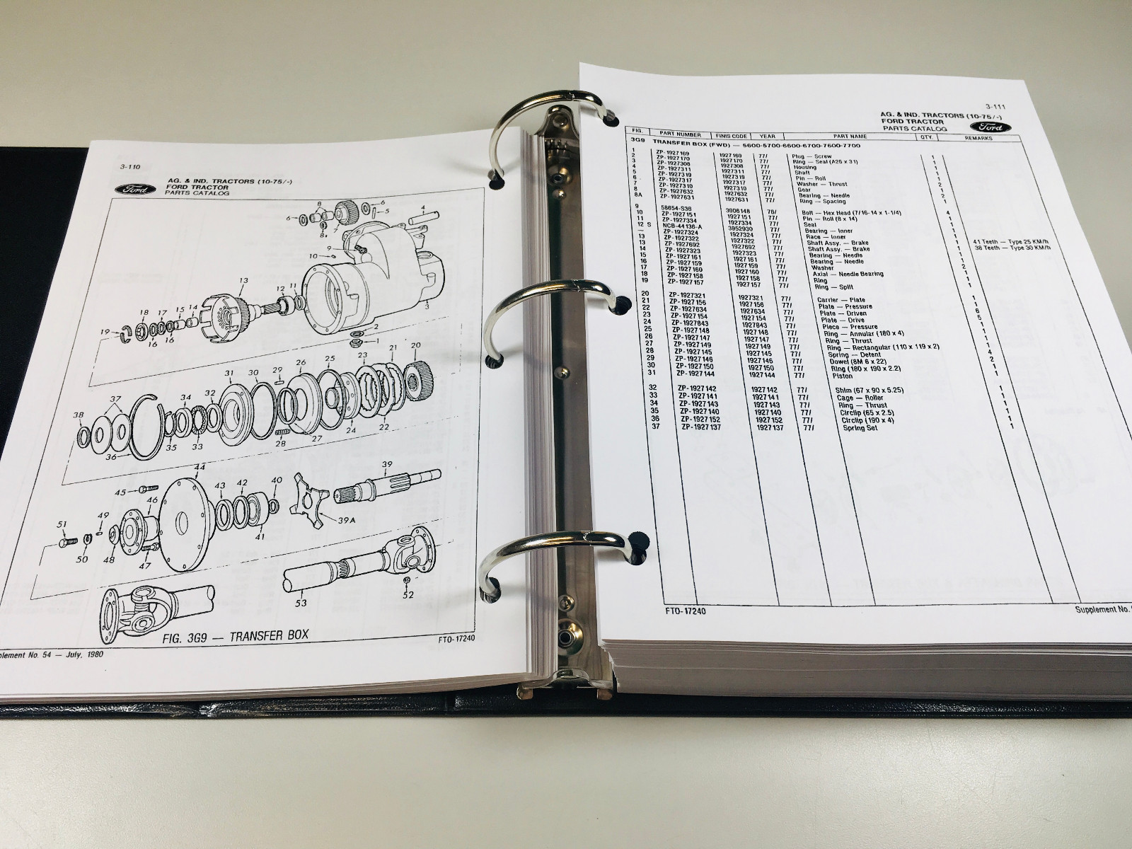 Ford 2600 3600 4600 6600 7600 Tractor Ag & Industrial Parts Manual Catalog Book