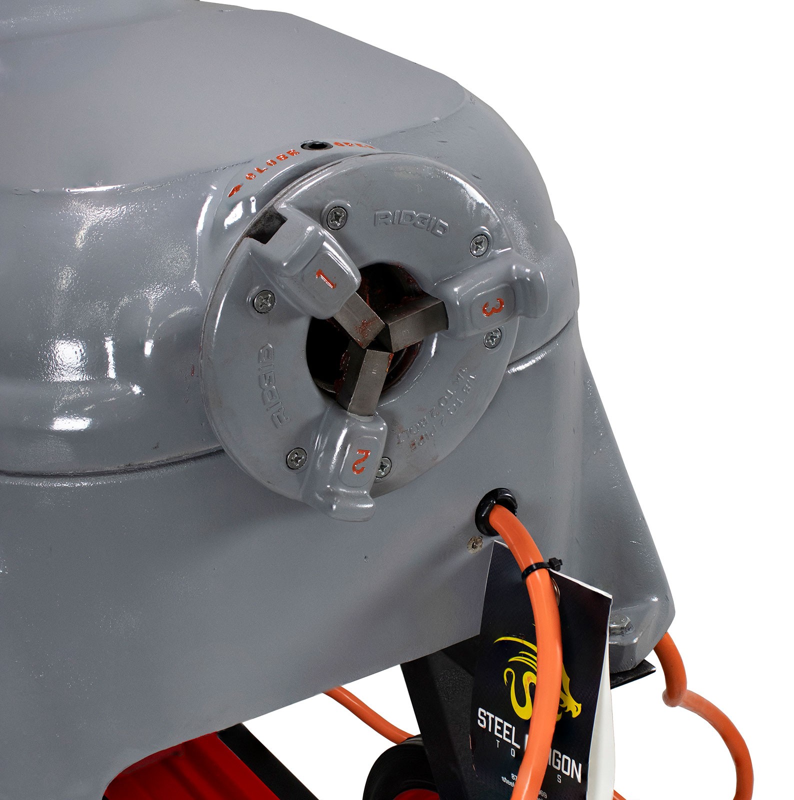 Reconditioned RIDGID® 535 V1 Pipe Threading Machine with Cart Dies Heads & Oil