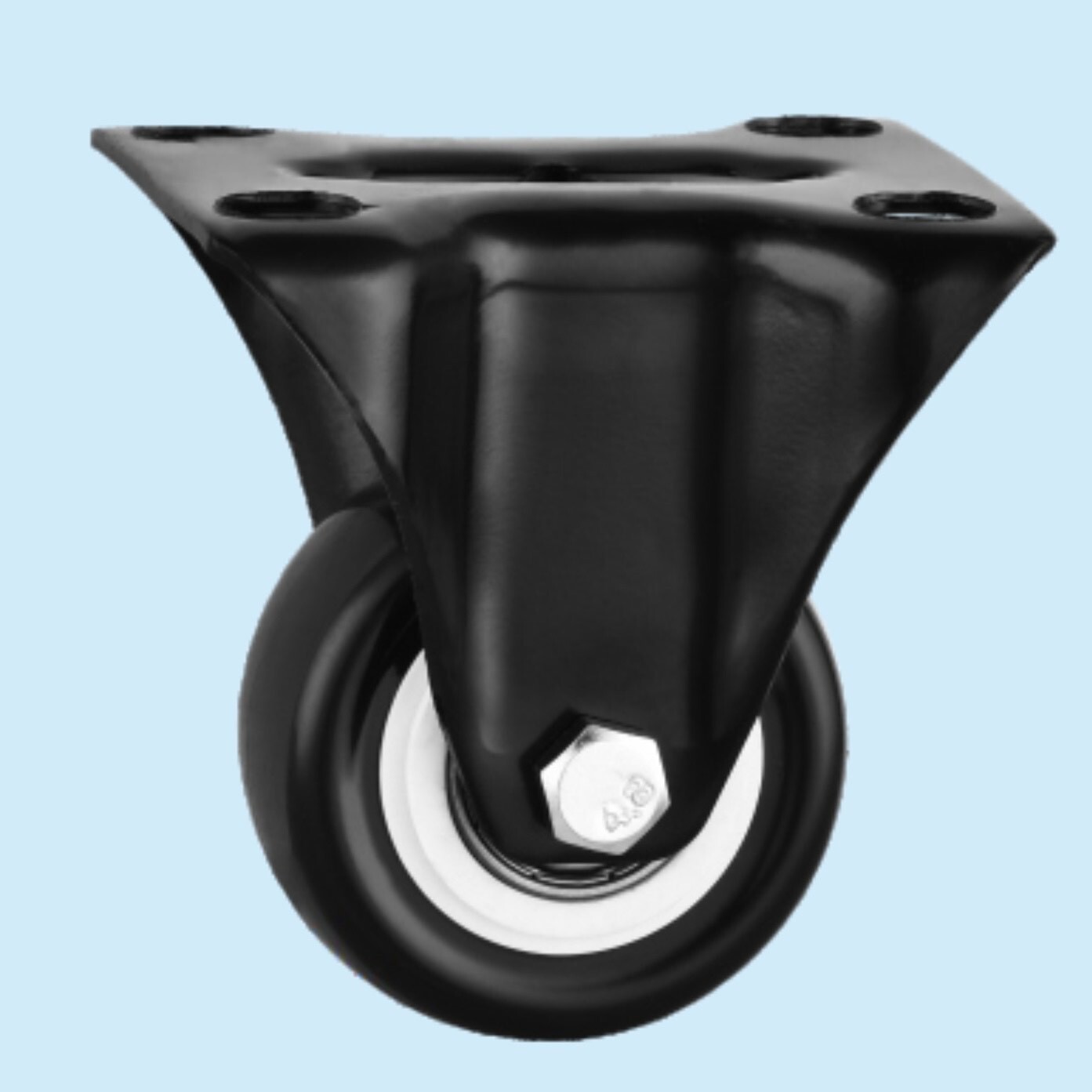 Non Marking Black PU Rubber Furniture Polyurethane Locking Caster Wheels