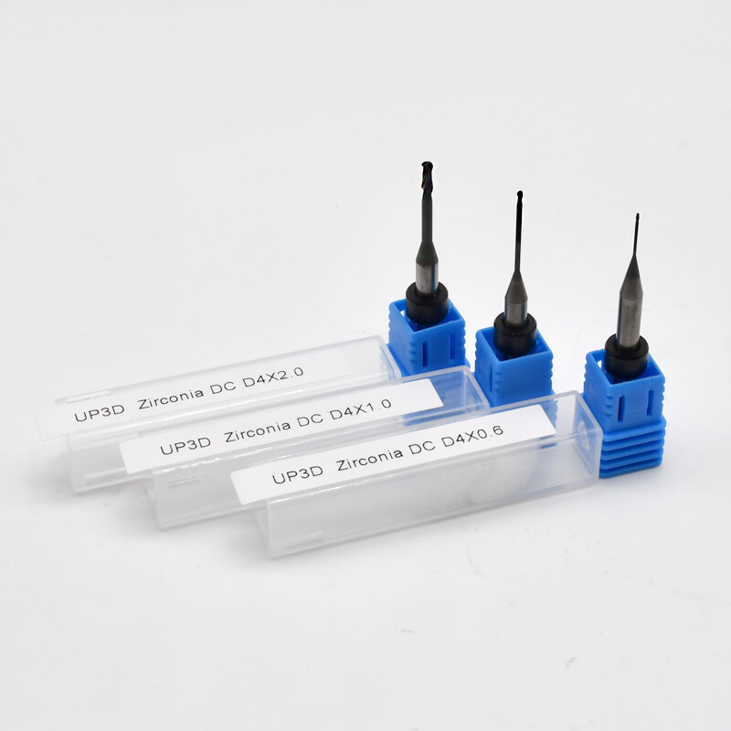 UP3D P52 P53 Zirconia Milling Burs DC DLC Tools Shank D 4mm for Zirconium