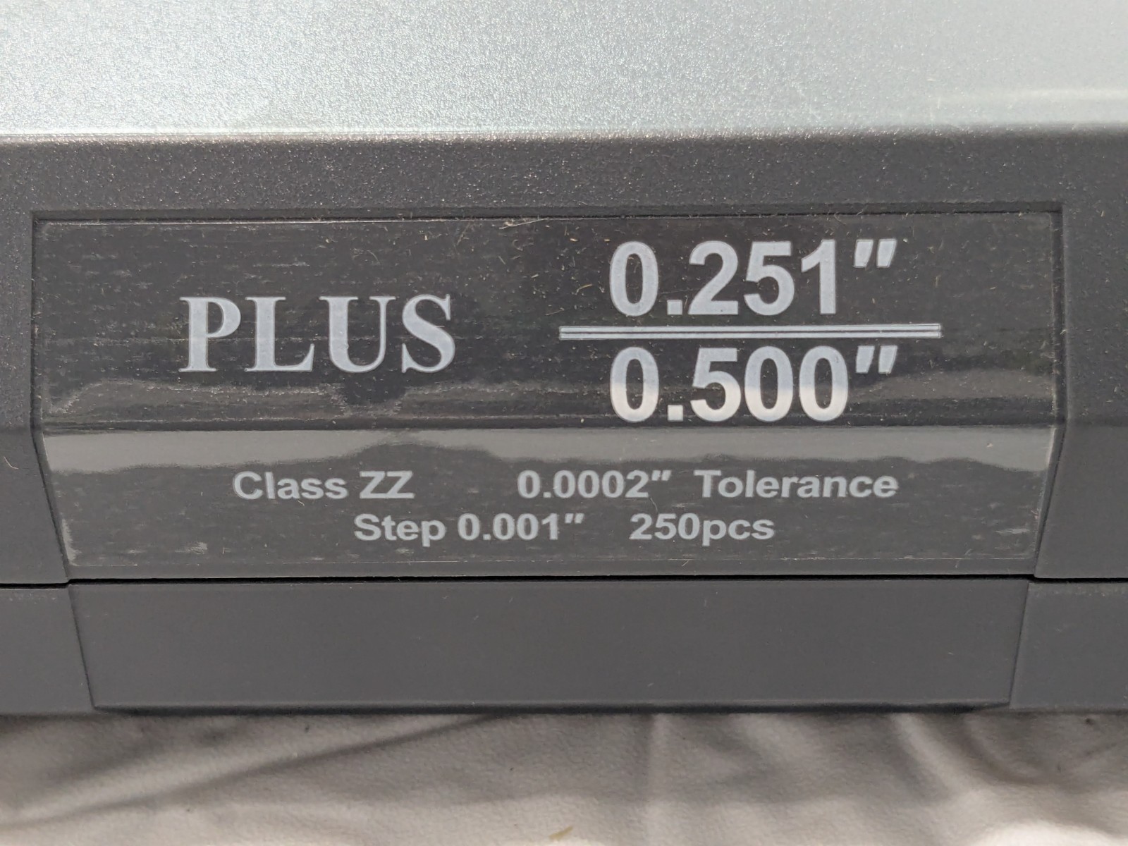 SPI 250 Piece Plug Gage Set 0.251" to 0.500" Range Class ZZ Plus 22-15