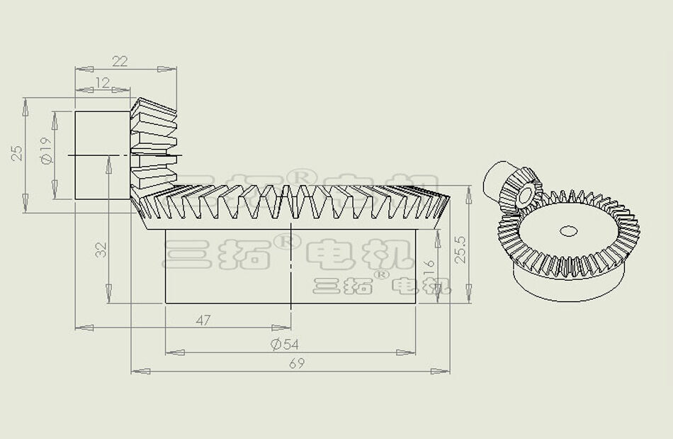 1Set Metal Bevel Gears 1.5/2Mod 1:2(15T/30T) 1:3(15T/45T) Paring Bore 8mm 90°