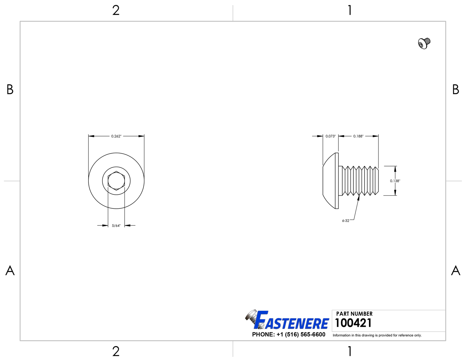 6-32 x 3/16″ Button Socket Cap Screw Allen Hex Drive Stainless Steel Qty 100