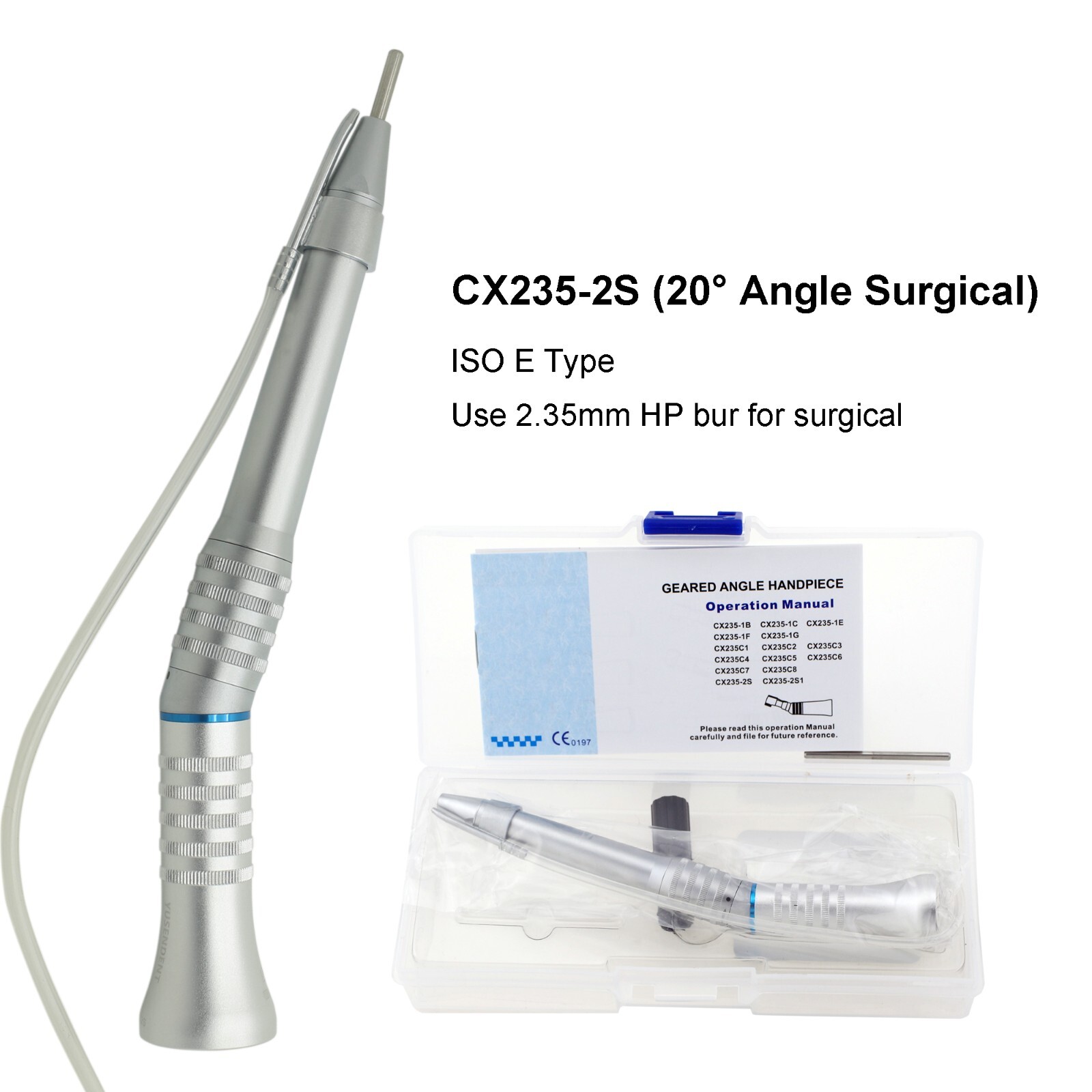 COXO Dental Surgical Handpiece 20:1 Implant Contra Angle Straight 20˚ Angle NSK