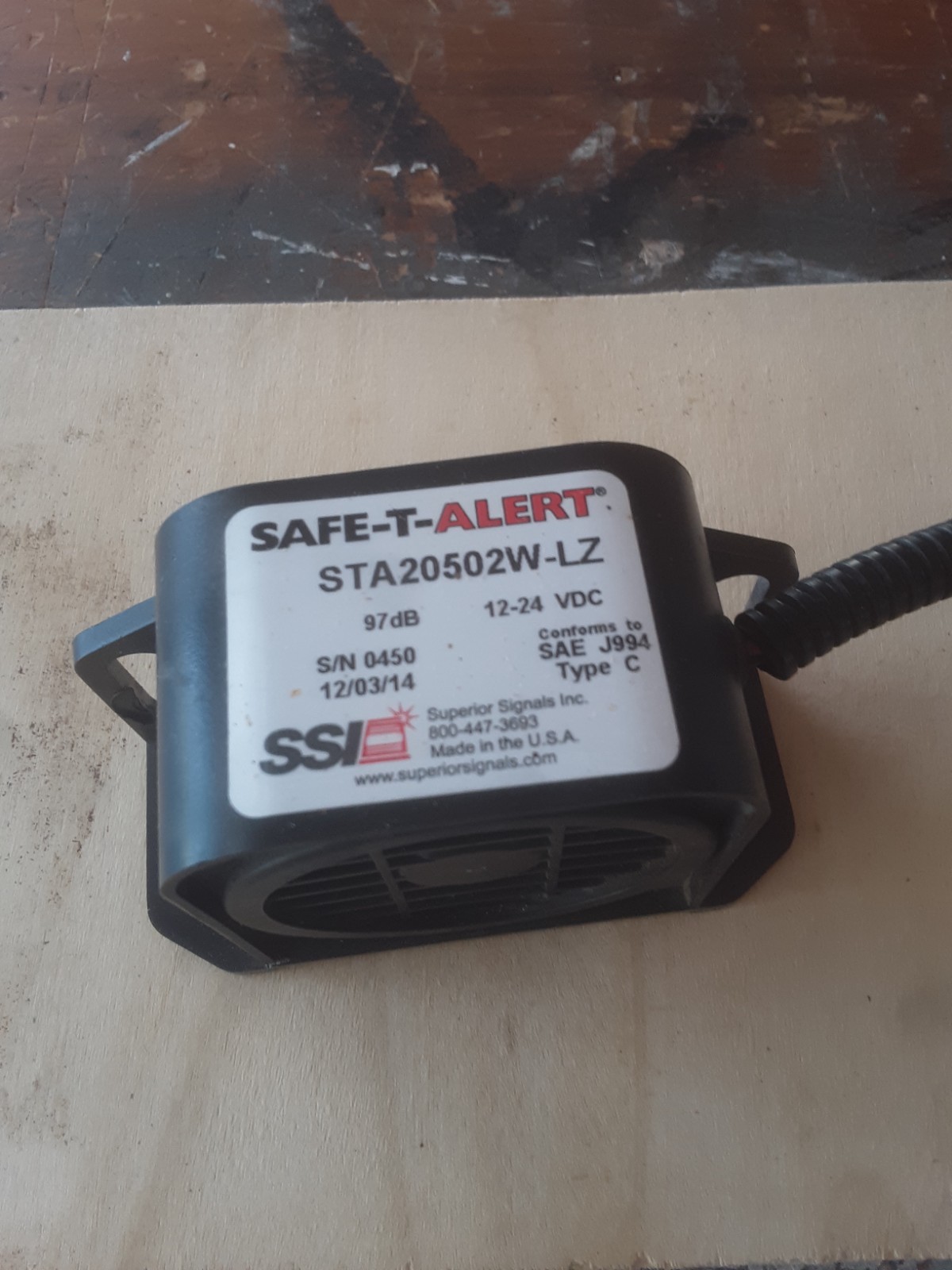 Safe-t-alert Backup alarm