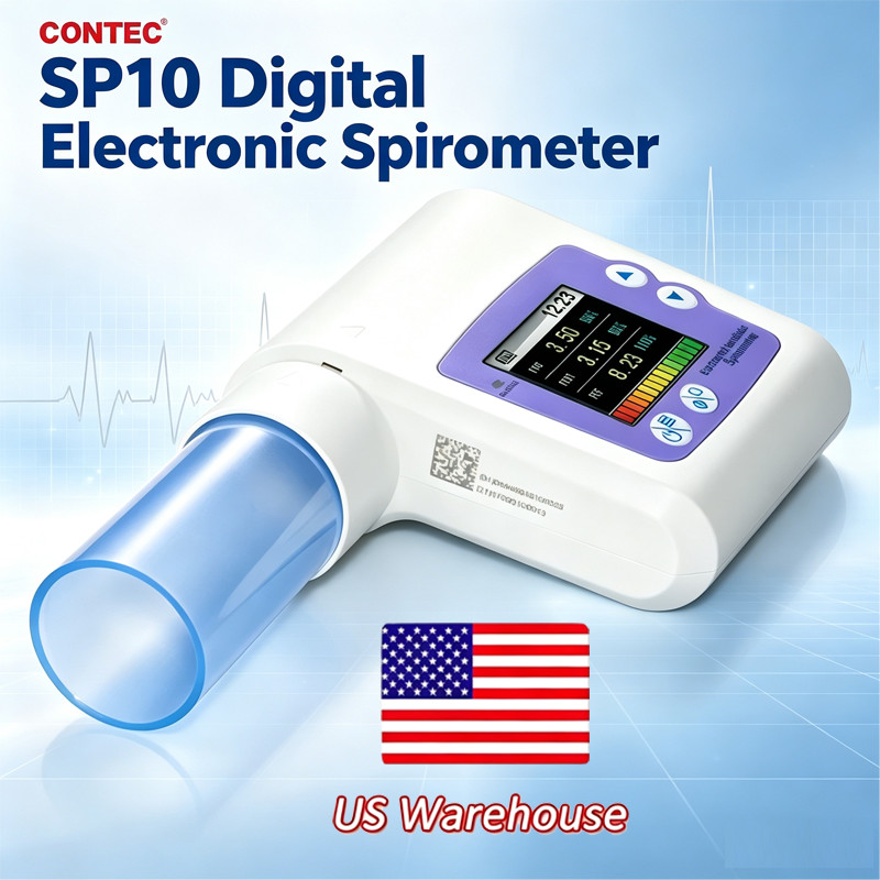 SHIP USA Contec SP10 Digital Electronic Spirometer + Software Clinic or Home Use