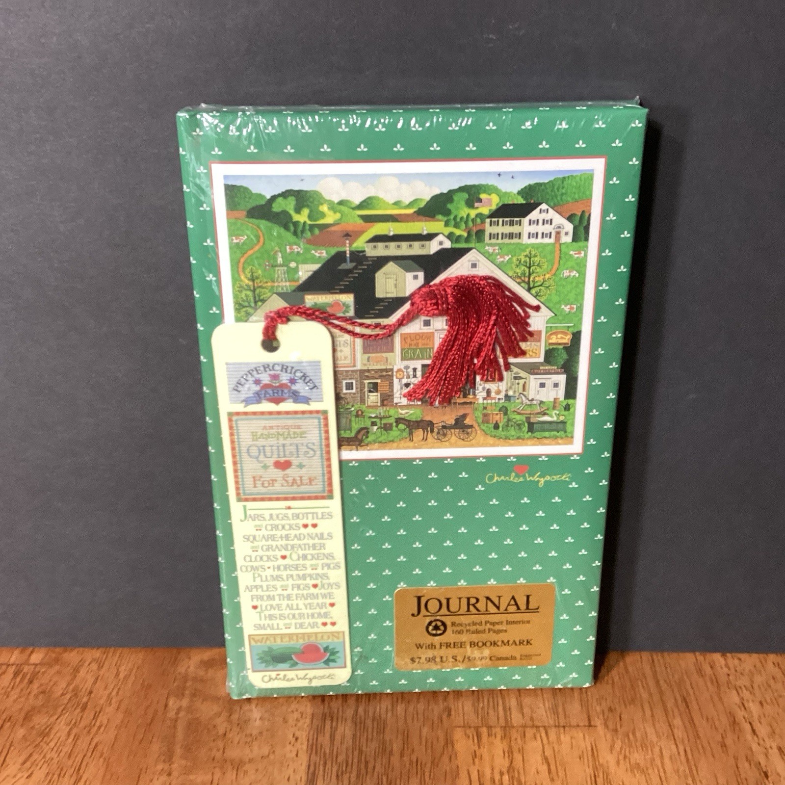 NEW Charles Wysocki Peppercricket Farm Notebook/Journal & Bookmark Country Art