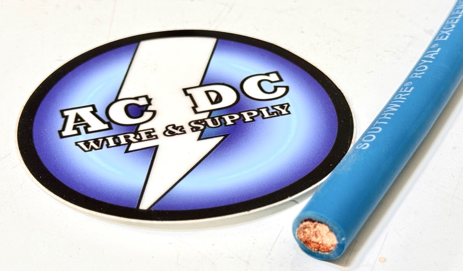 2 AWG EXCELENE WELDING BATTERY CABLE BLUE 600V MADE IN USA EPDM SOLAR LEAD 25′