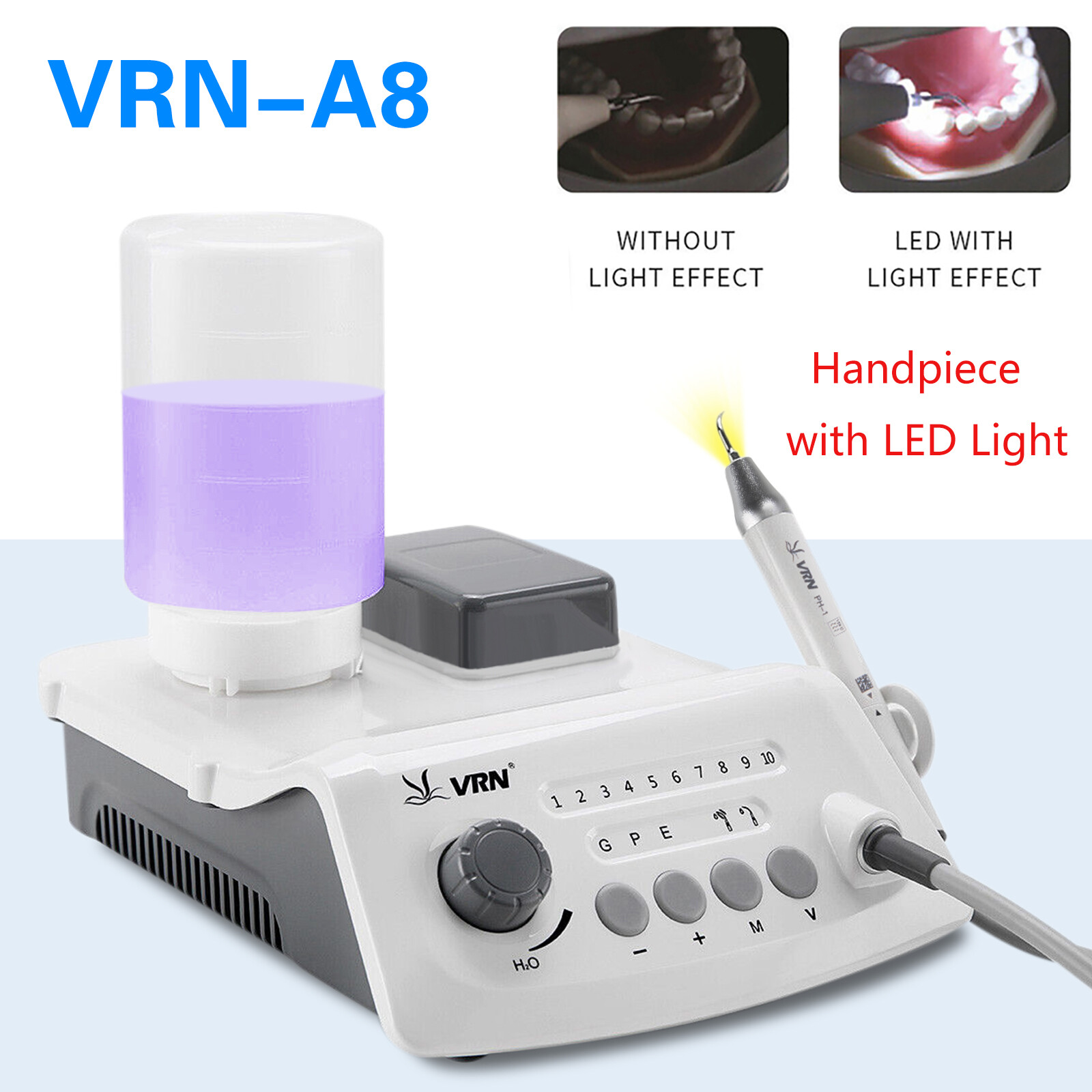 LED Dental Ultrasonic Piezo Scaler VRN /Wireless LCD Hygiene Prophy Handpiece OR