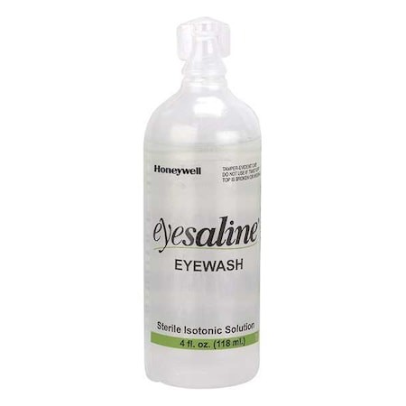 Honeywell 32-000452-0000 Eyesaline, Single Use Eyewash Bottle, 4 Oz, 3 Year