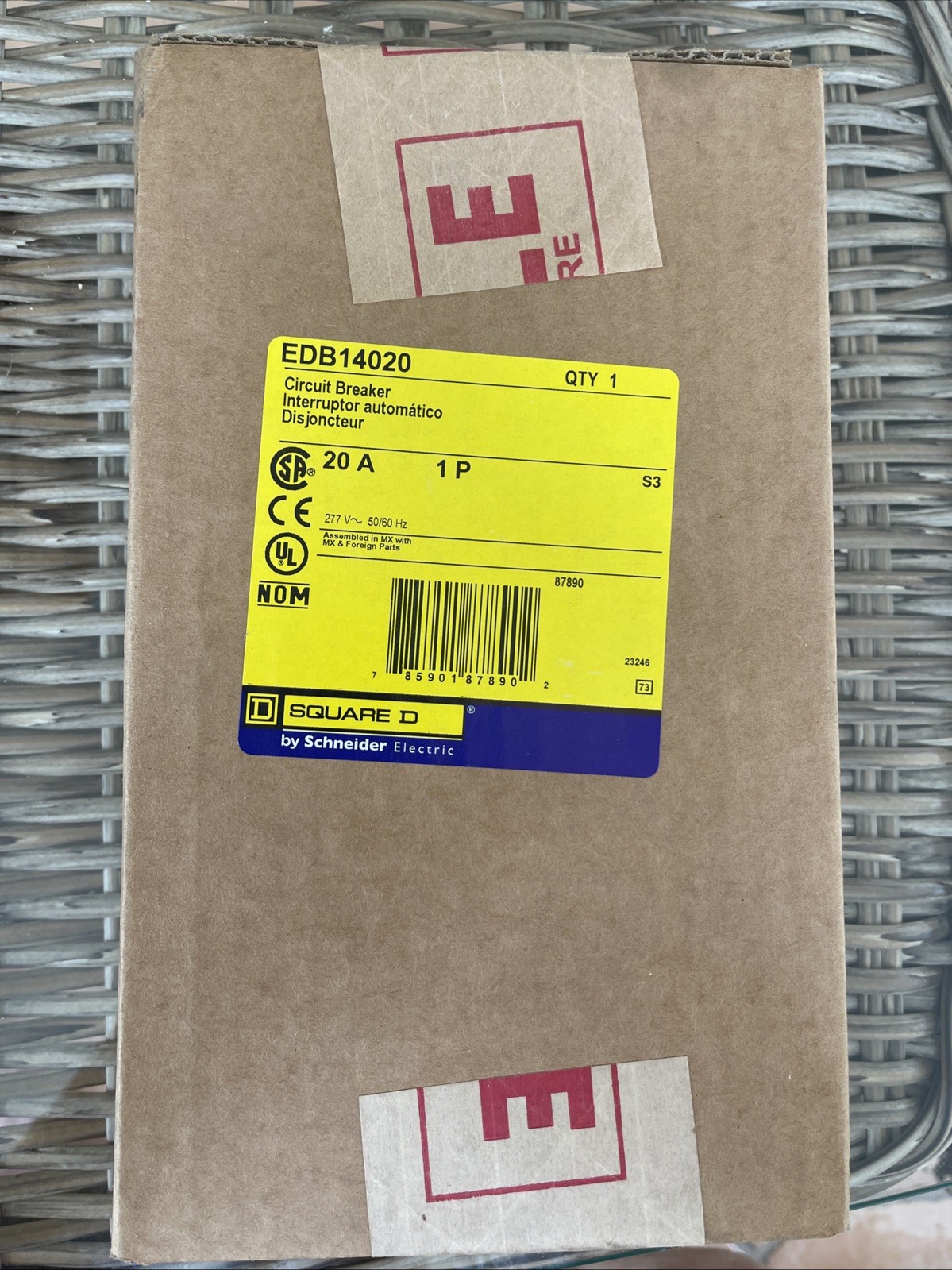 1-Square D EDB14020 Circuit Breaker Brand New In Original BOX!
