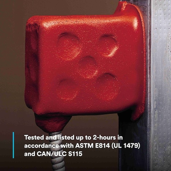 3M Mpp+7″X7″* Fire Barrier Putty, 7 In X 7 In, Red-Brown, Intumescent, Up To 4