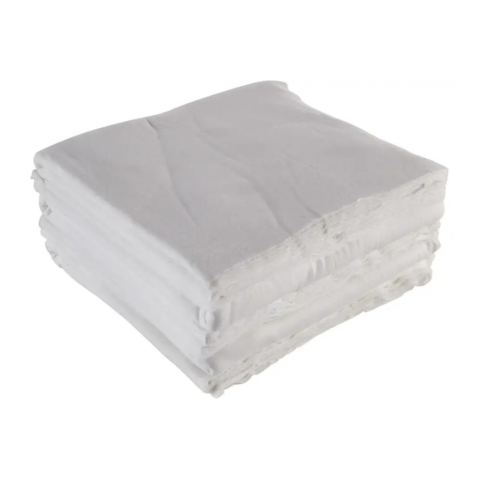 Brixwell QI7M-001 Wiping Cloth, Cotton, 18″ x 18″ Premium Quality White