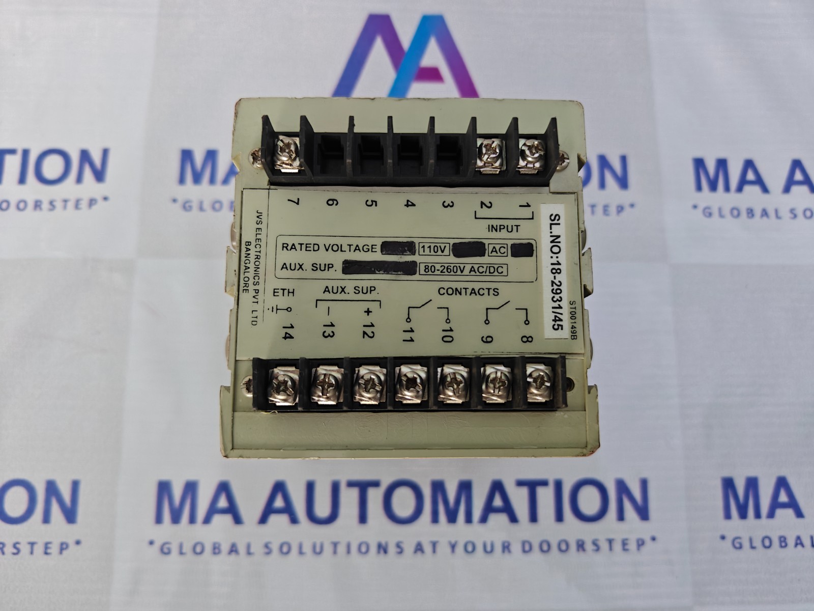 JVS Electronics JRV 962 Neutral Displacement Relay 80-260V AC/DC