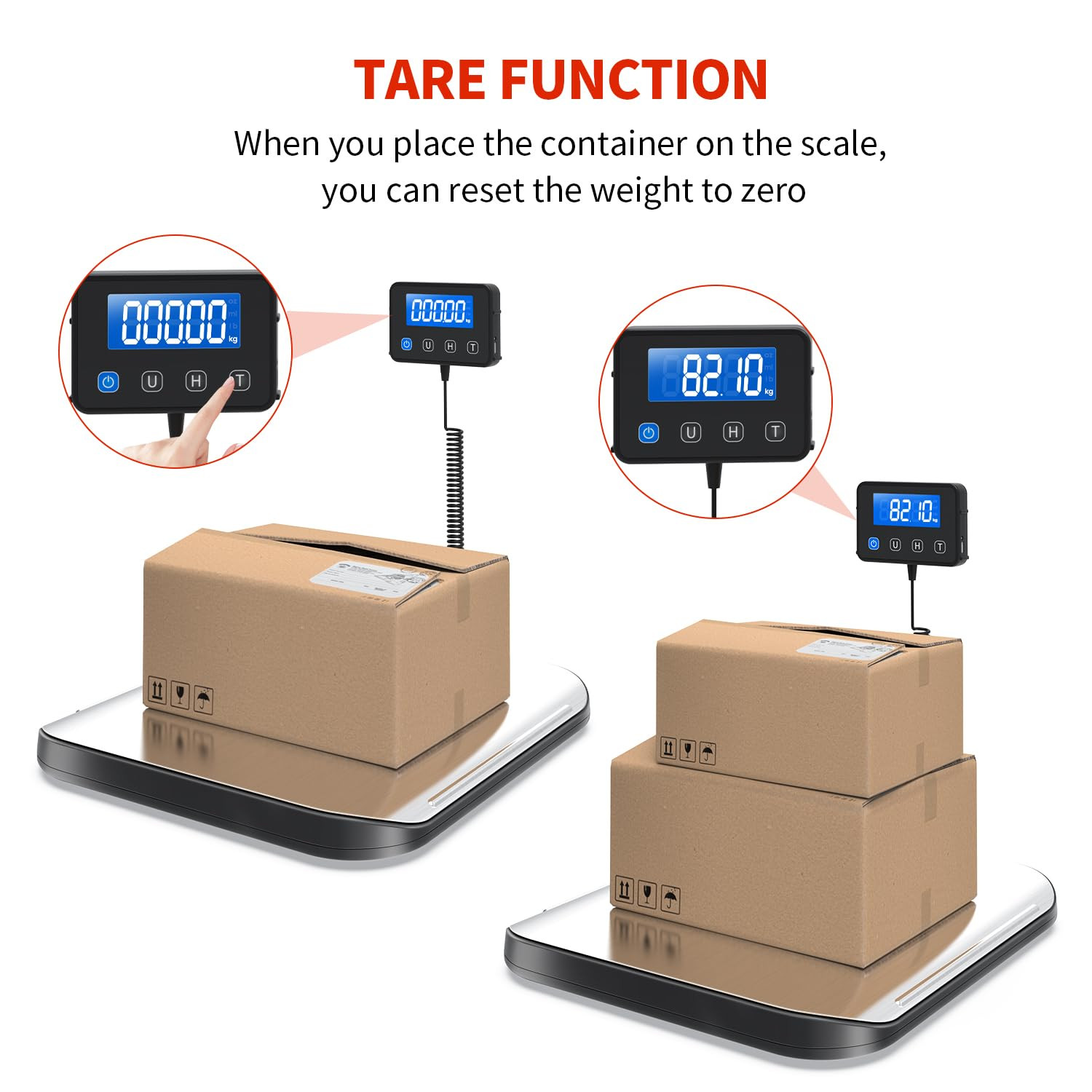 Shipping Scale, 440 LB Heavy Duty Postal Scale for Packages, Large Mailing Scale