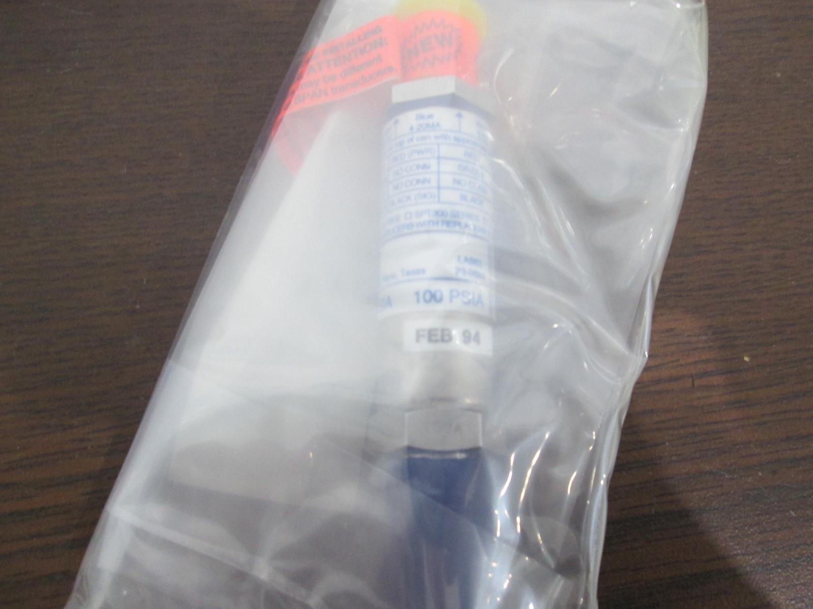 SPAN, SPT204, Pressure Transducer, 0-100 PSI, New