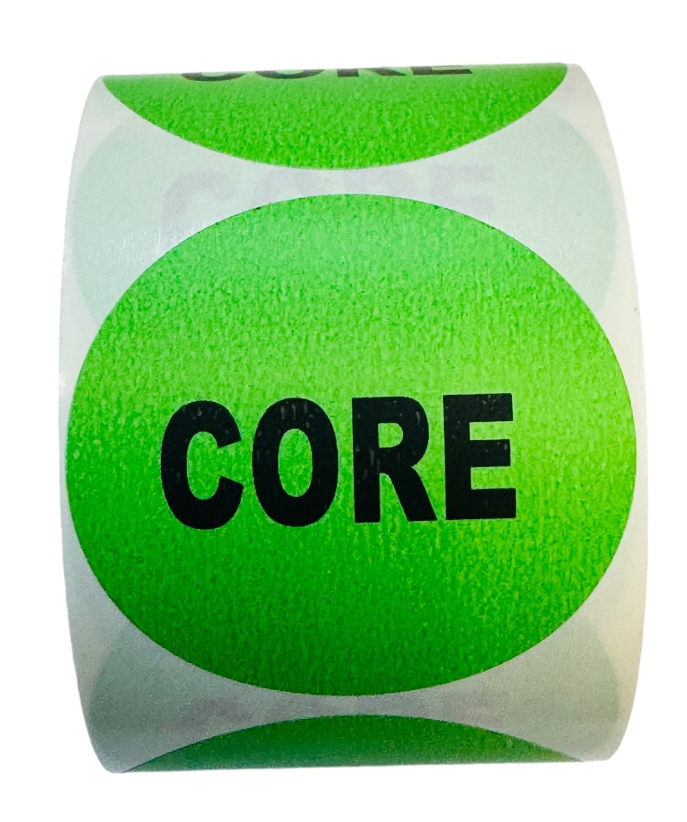 Core Labels – 2″ Round Green Quality Control Inventory Stickers 2RLS of 500EA