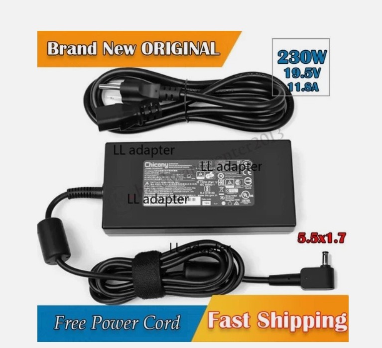 Genuine 230w Acer Predator Helios 300 PH315-54 PH315-53 Charger Power Cord