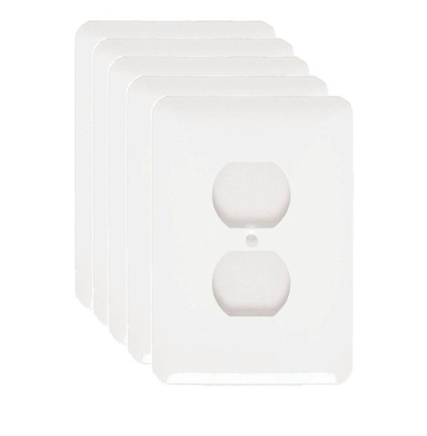PACK OF 5 – Mulberry 1-Gang Midsize Duplex Wall Plate White 76701