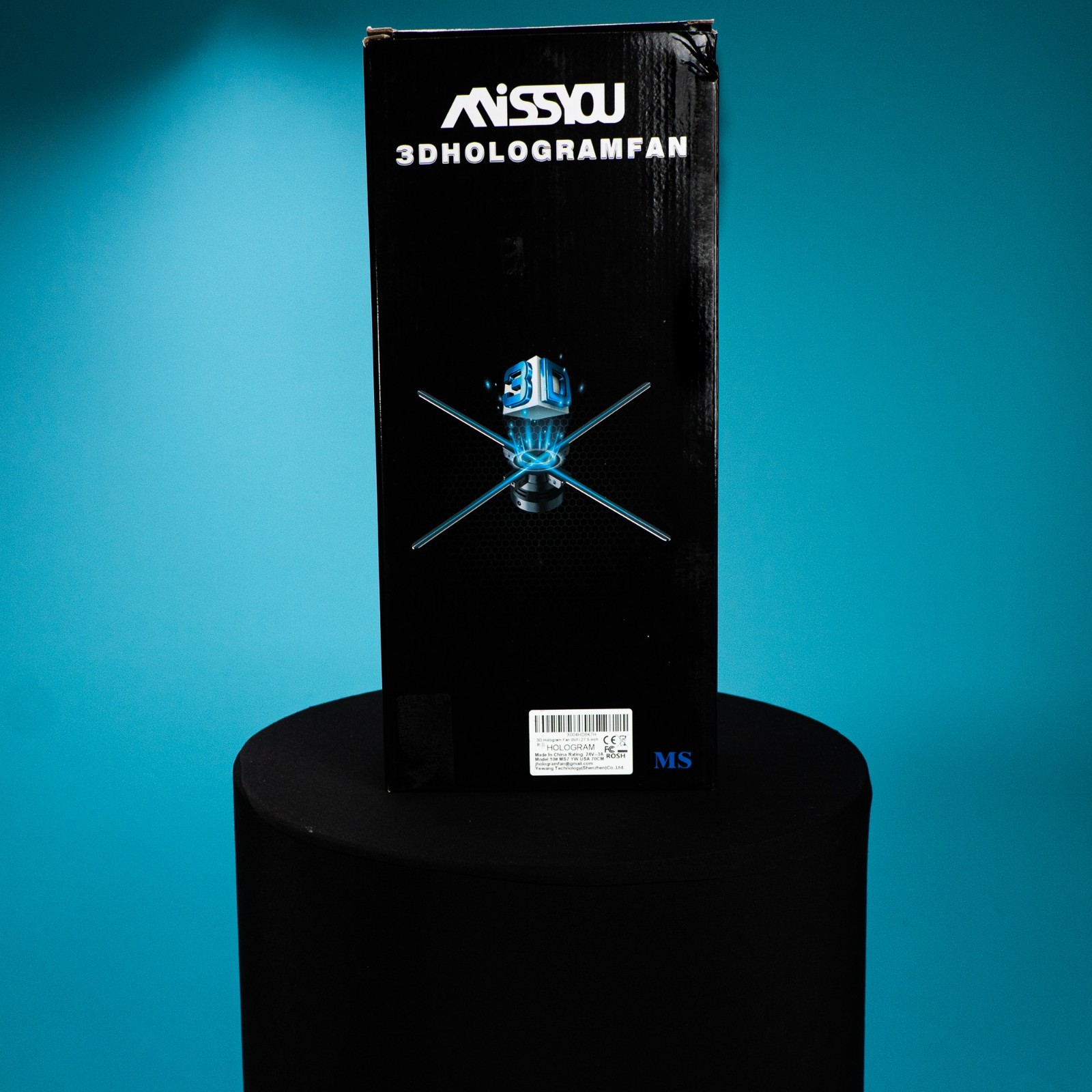 Missyou 27.5” 3D Hologram Fan LED Advertising Display WiFi Bluetooth New Sealed