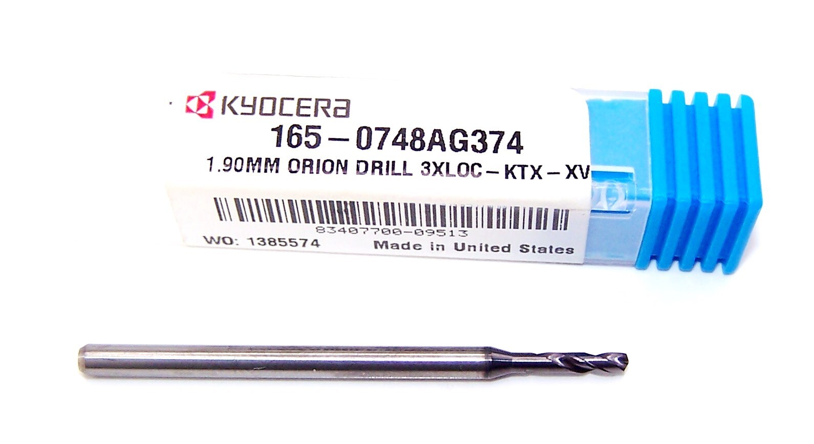 1.90mm (.0748″) CARBIDE DRILL KYOCERA 3xD ORION 165-0748AG374 – SALE