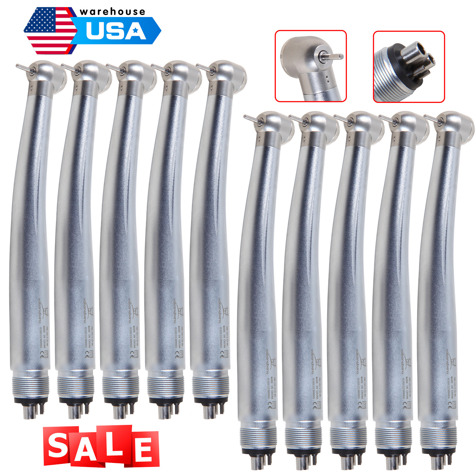 1-10 NSK Pana Max Style Dental High Speed Turbine Handpiece Push 4 Hole YBA4