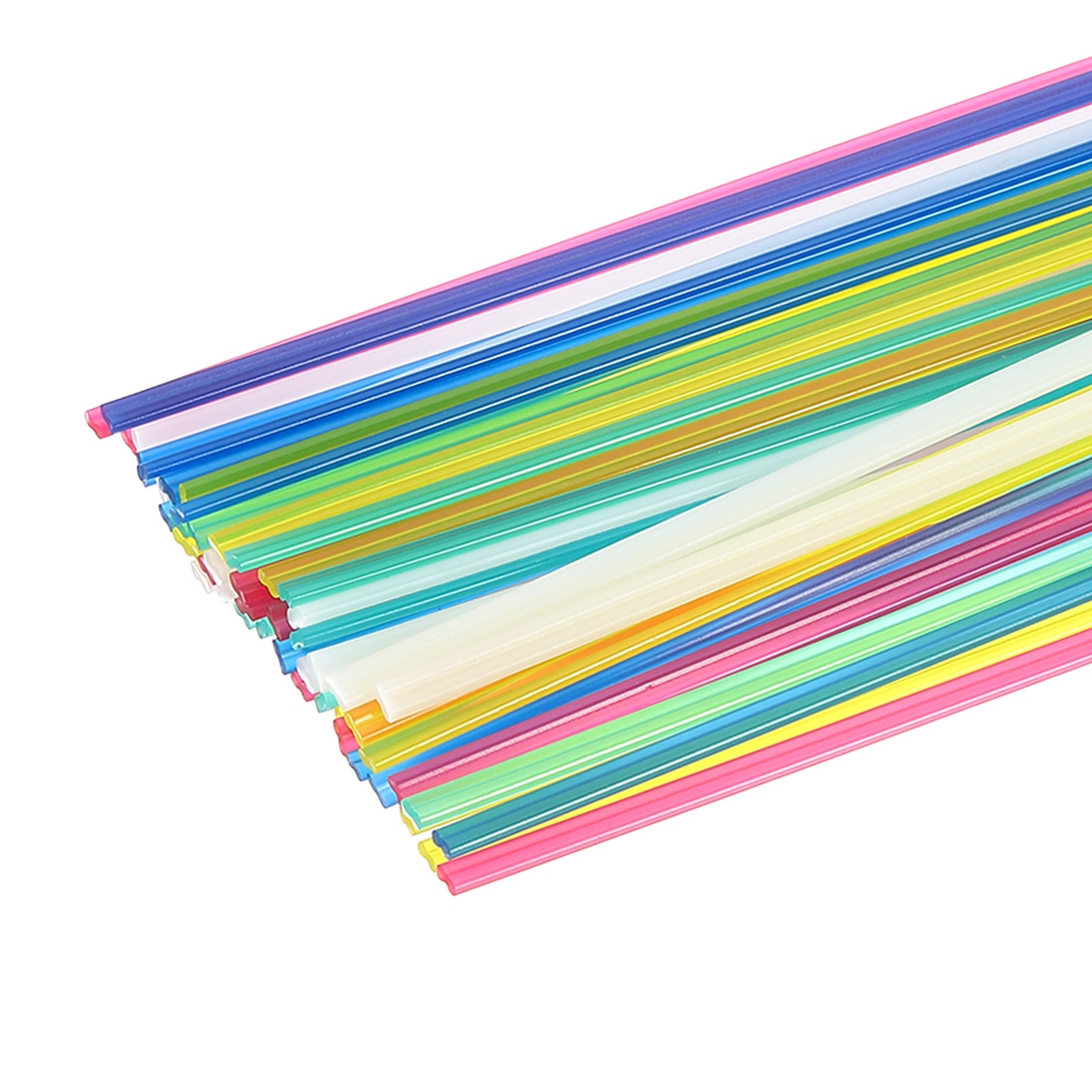 1set(50pcs) PP Plastic Welding Rods 10inch Welding Strips, Mixed Color