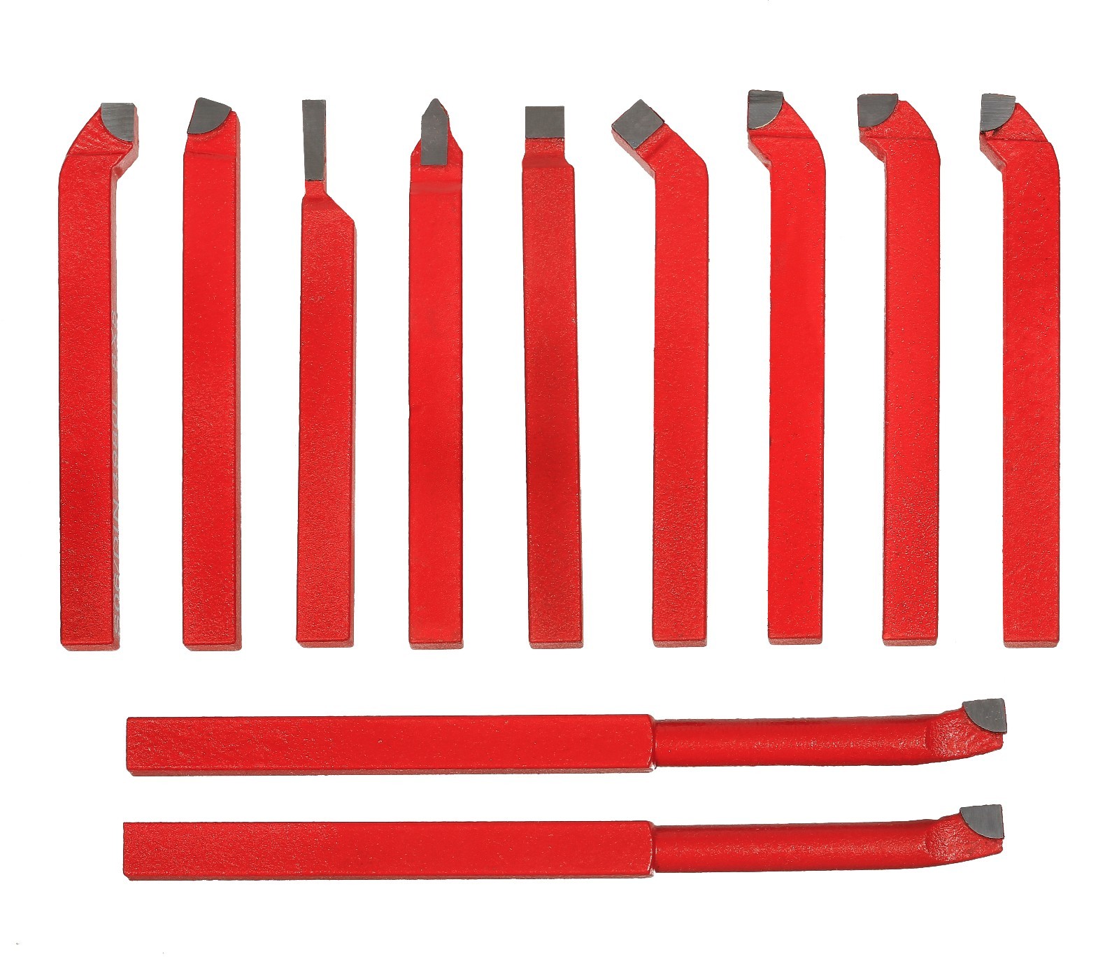 11 PCS 5/16“ CARBIDE TIP TIPPED CUTTER TOOL BIT CUTTING SET METAL LATHE TOOLING
