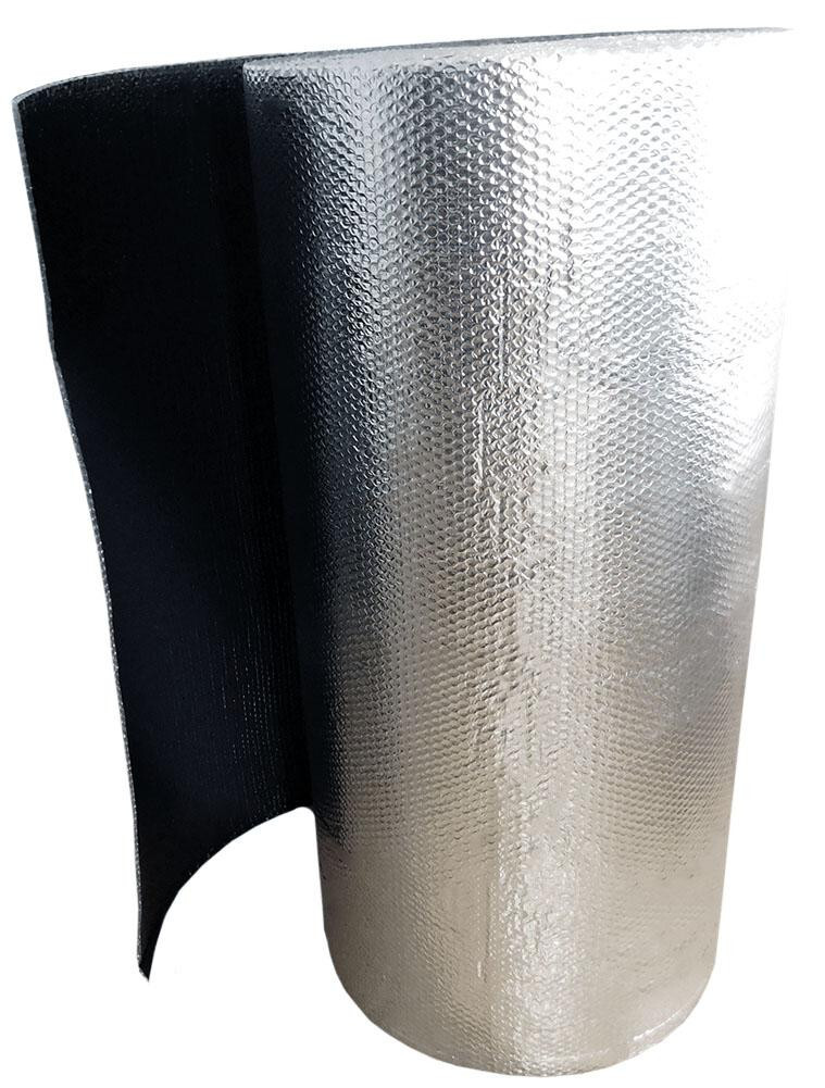 REFLECTIVE BLACK / SILVER FOIL Double BUBBLE Foil Insulation Roll 2X25 50SF R8