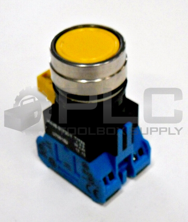 IDEC HW4B-M1F20-Y 22MM PUSHBUTTON YELLOW HW4BM1F20Y