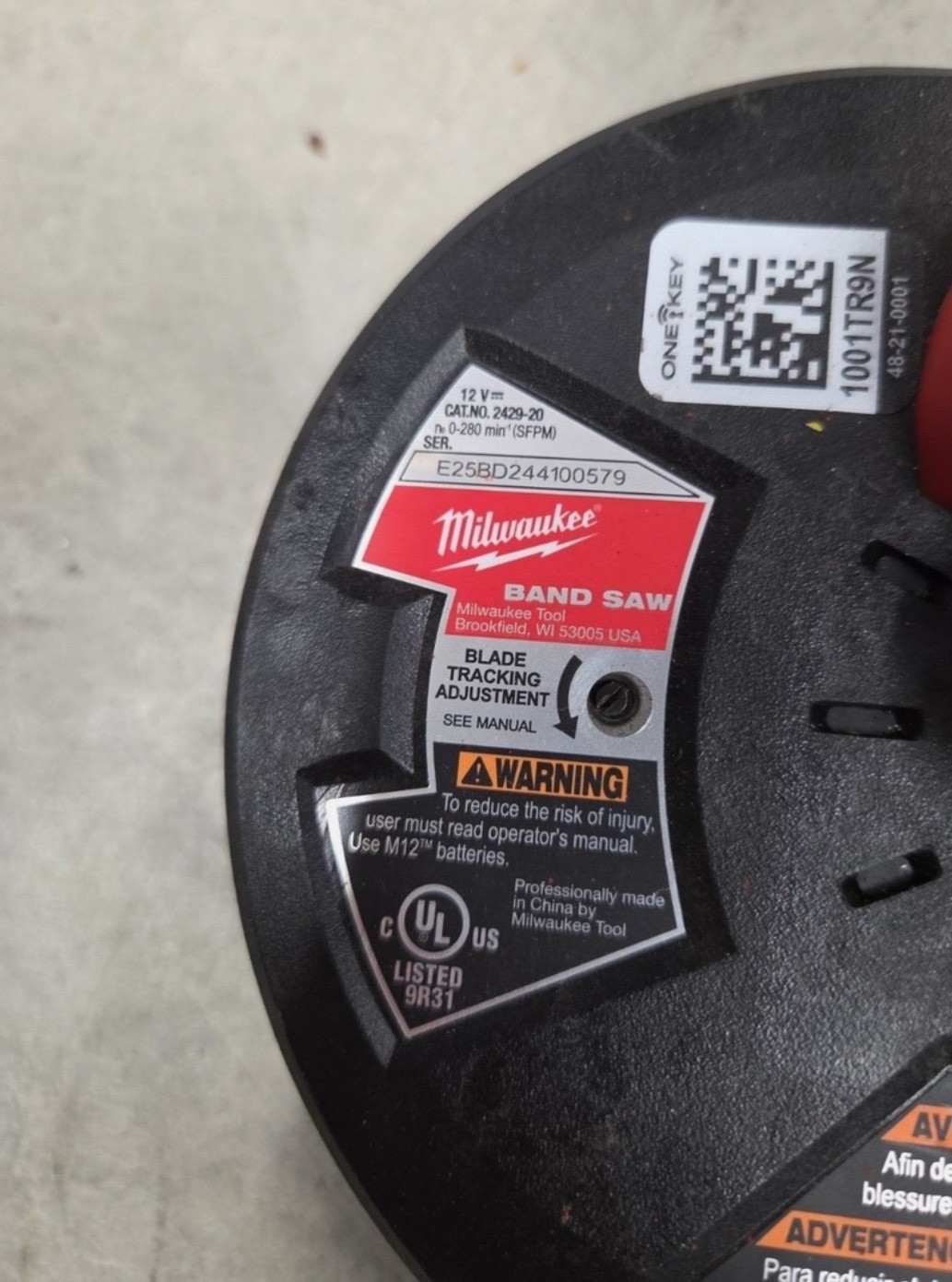 Milwaukee M12 12V Cordless Compact Portable Band Saw tool only 2429-20