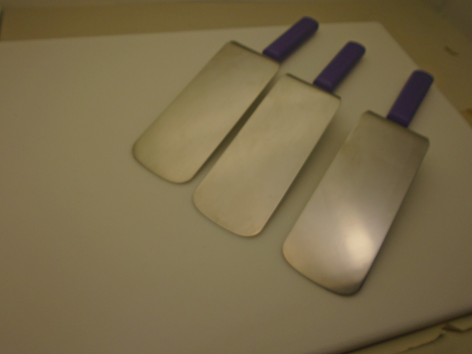 Dexter USA 8X3 Set (3) Spatula Turners Stainless Semi Flex Purple Handle S286-8