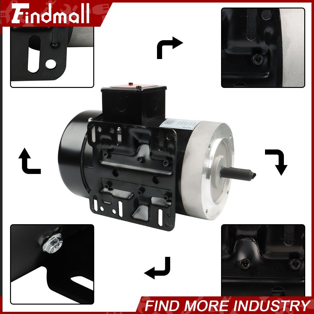 2 HP General Electric Motor 3 Phase 56C Frame 1800 RPM TEFC 230 / 460 Volt New