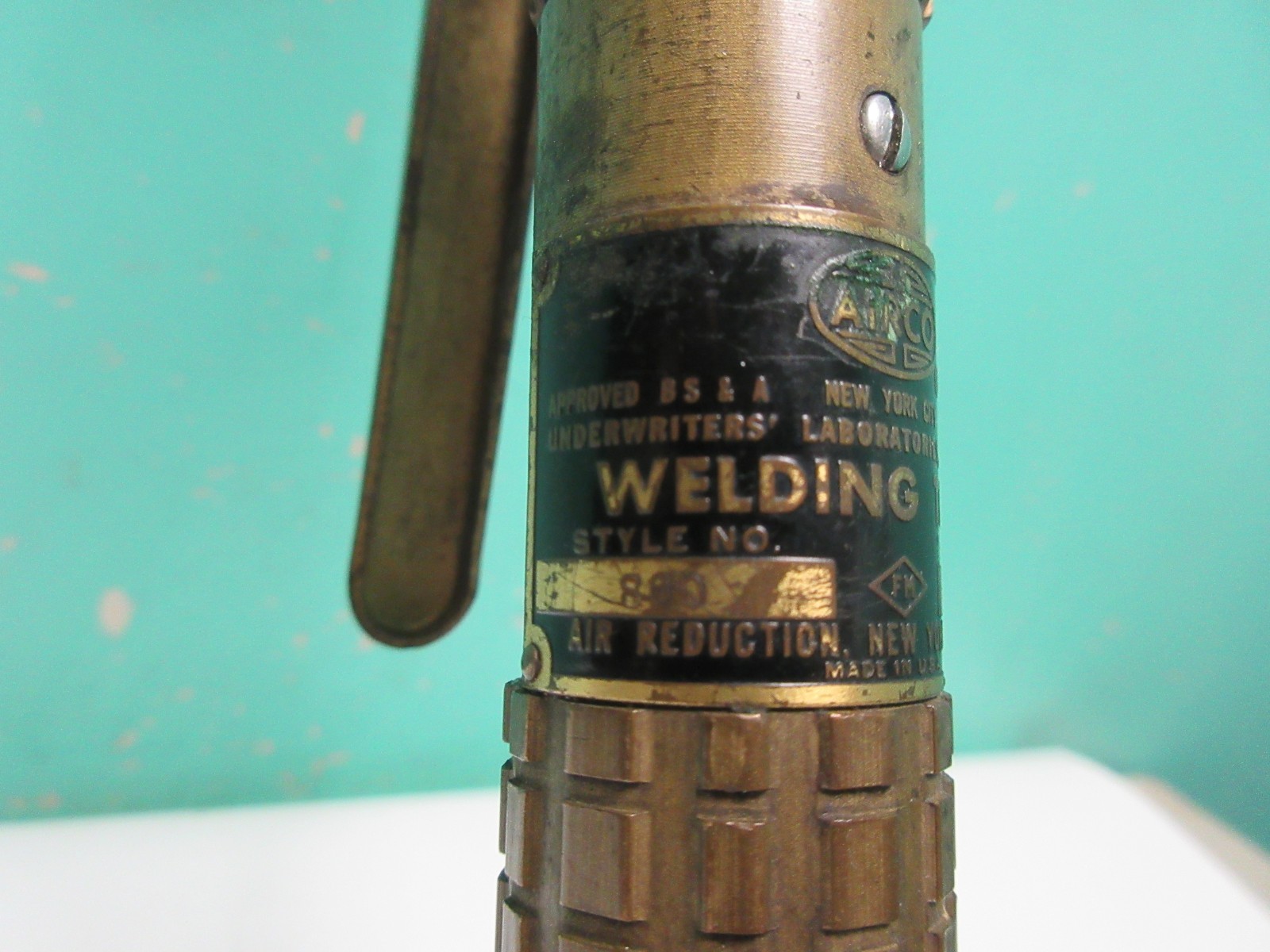 Vintage Airco Gas Cutting Torch Style 800 Series Handle + 3890 Head