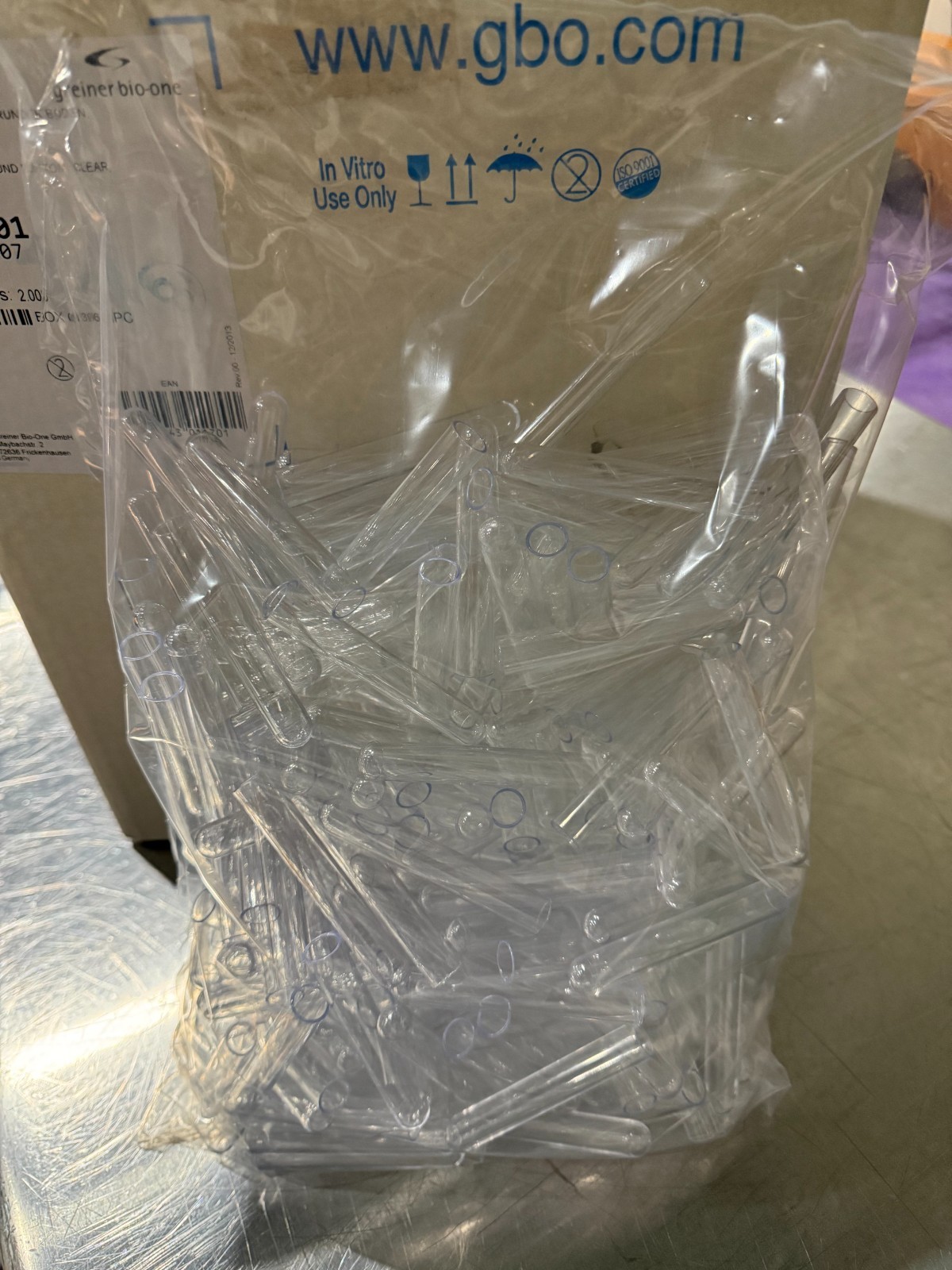 Greiner Bio-One 5ml Polystyrene Round Bottom Test Tubes – 12x75mm – Clear – New
