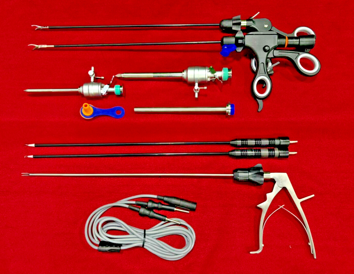 10pc-Laparoscopic Surgery Full Set With Clip Applicator 5mmx330mm SS Reusable