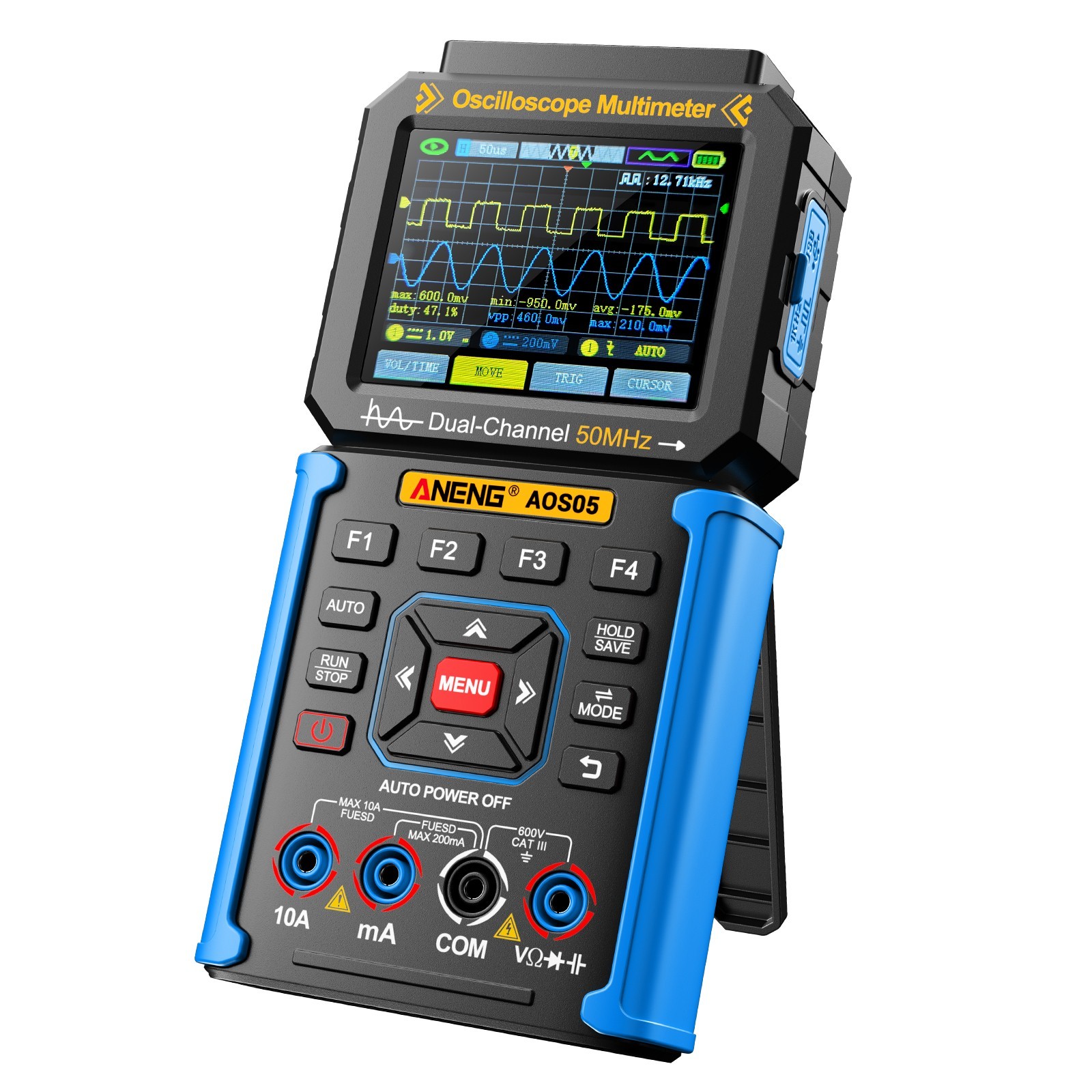 3 IN 1 Digital Handheld Oscilloscope Multimeter Signal Generator 50MHz 200MSa/s