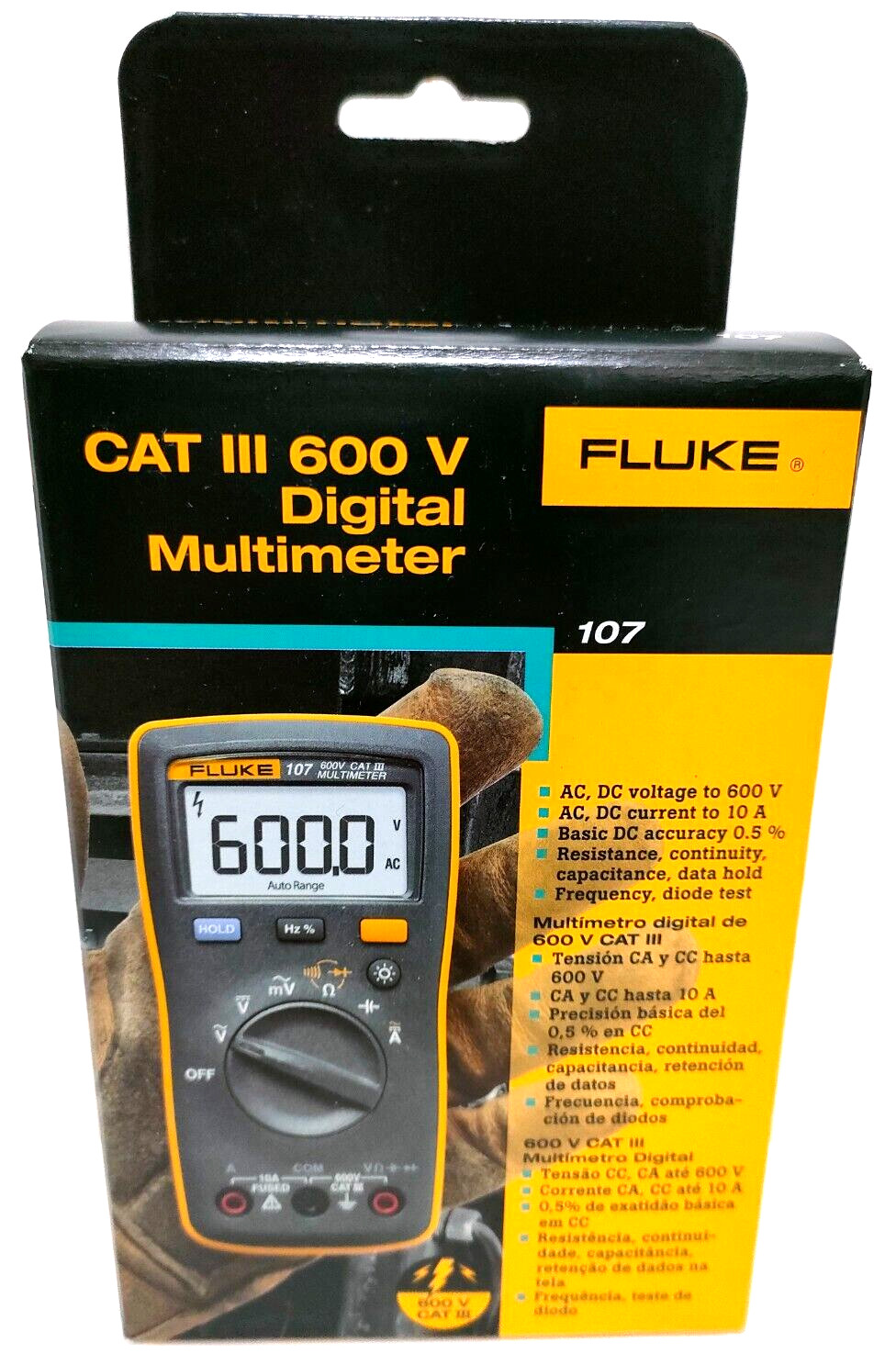 FLUKE 107 Handheld Digital Multimeter AC/DC Current By Fluke 107 From Japan