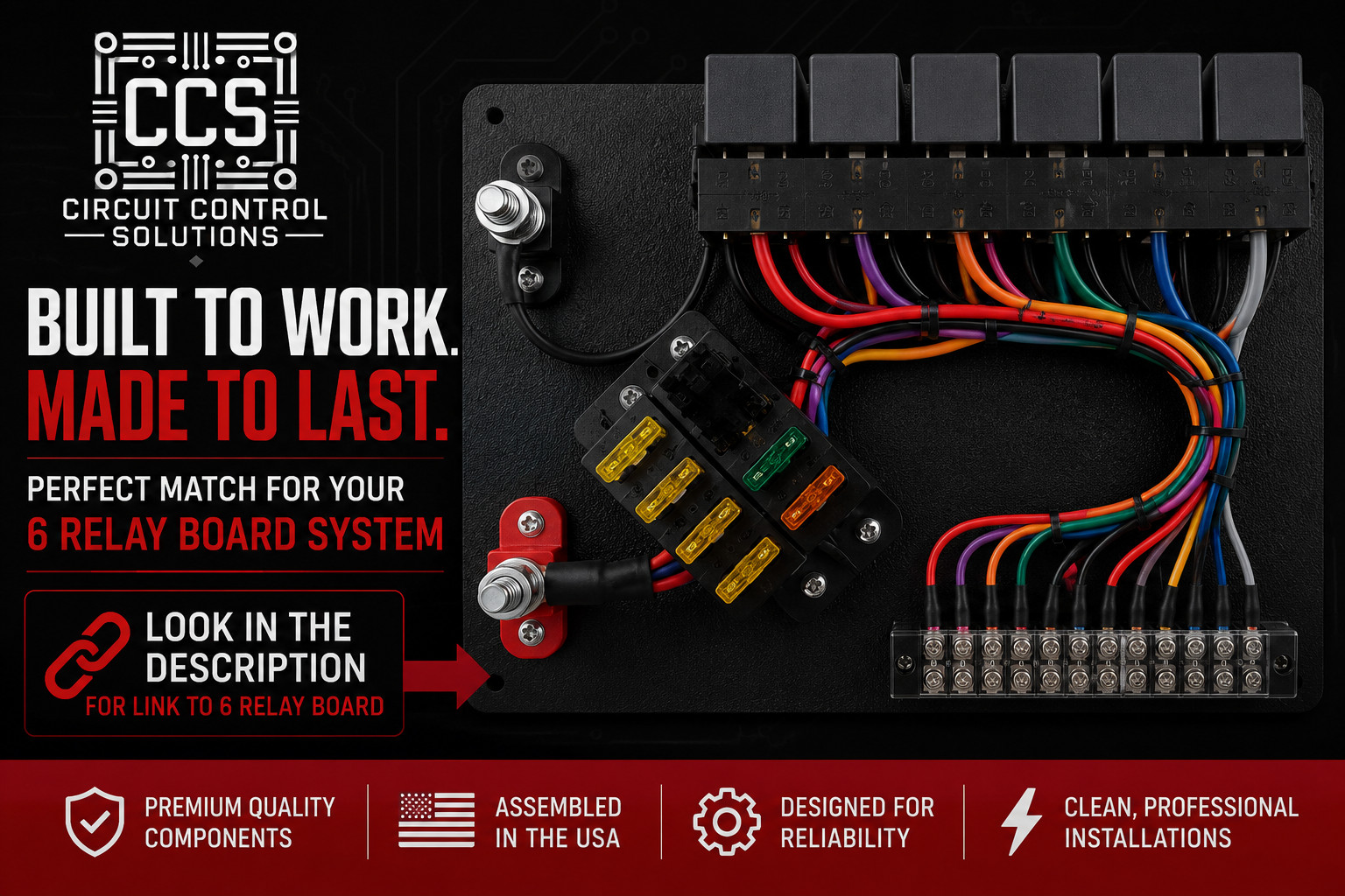 CCS Color-Matched Automotive Wiring Kit | 6 Circuit | Multiple Lengths