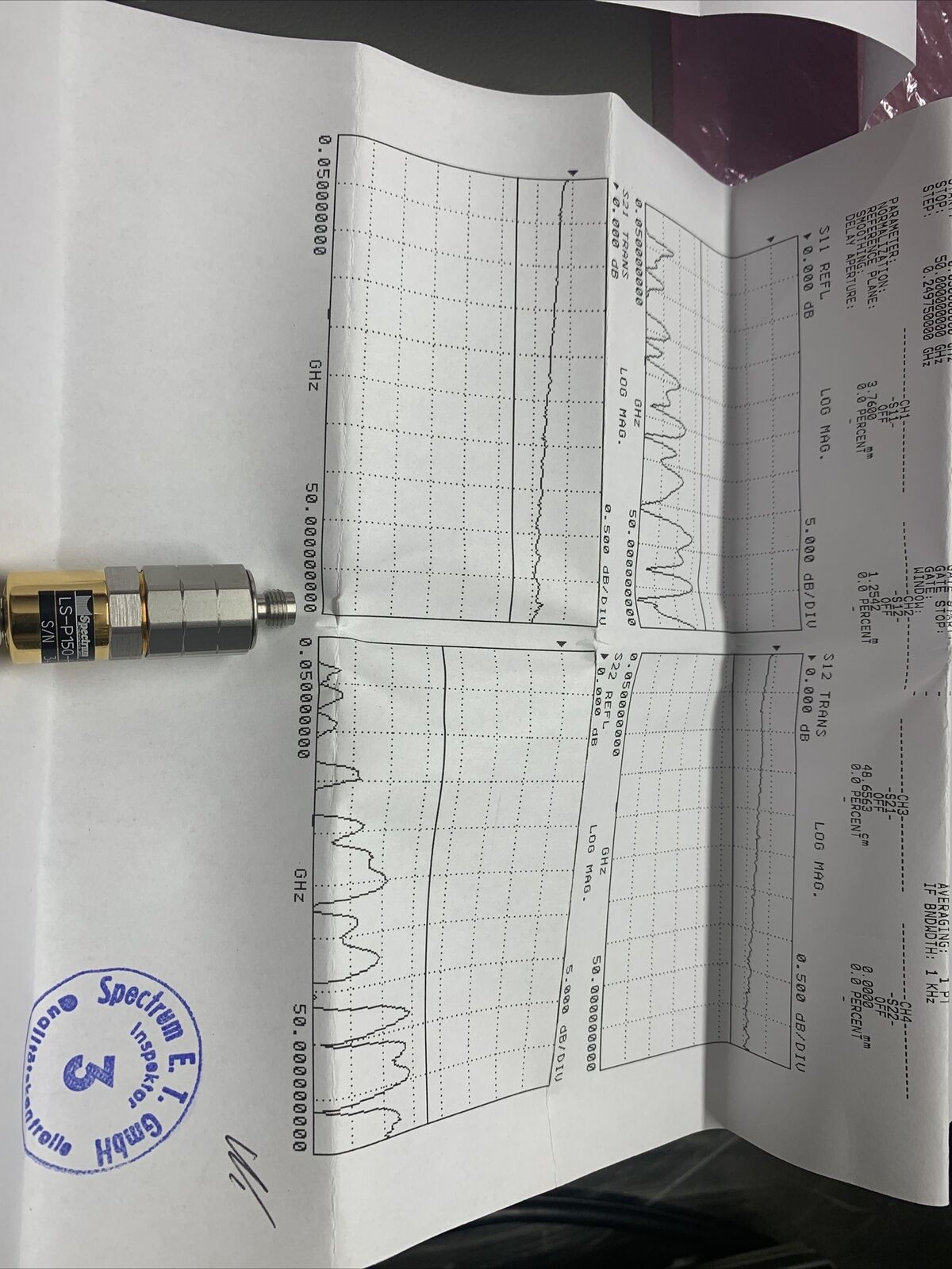 Spectrum LS-0150-HFHM Phase Adjustable Adapters DC to 50.0 GHz, 2.4mm connectors