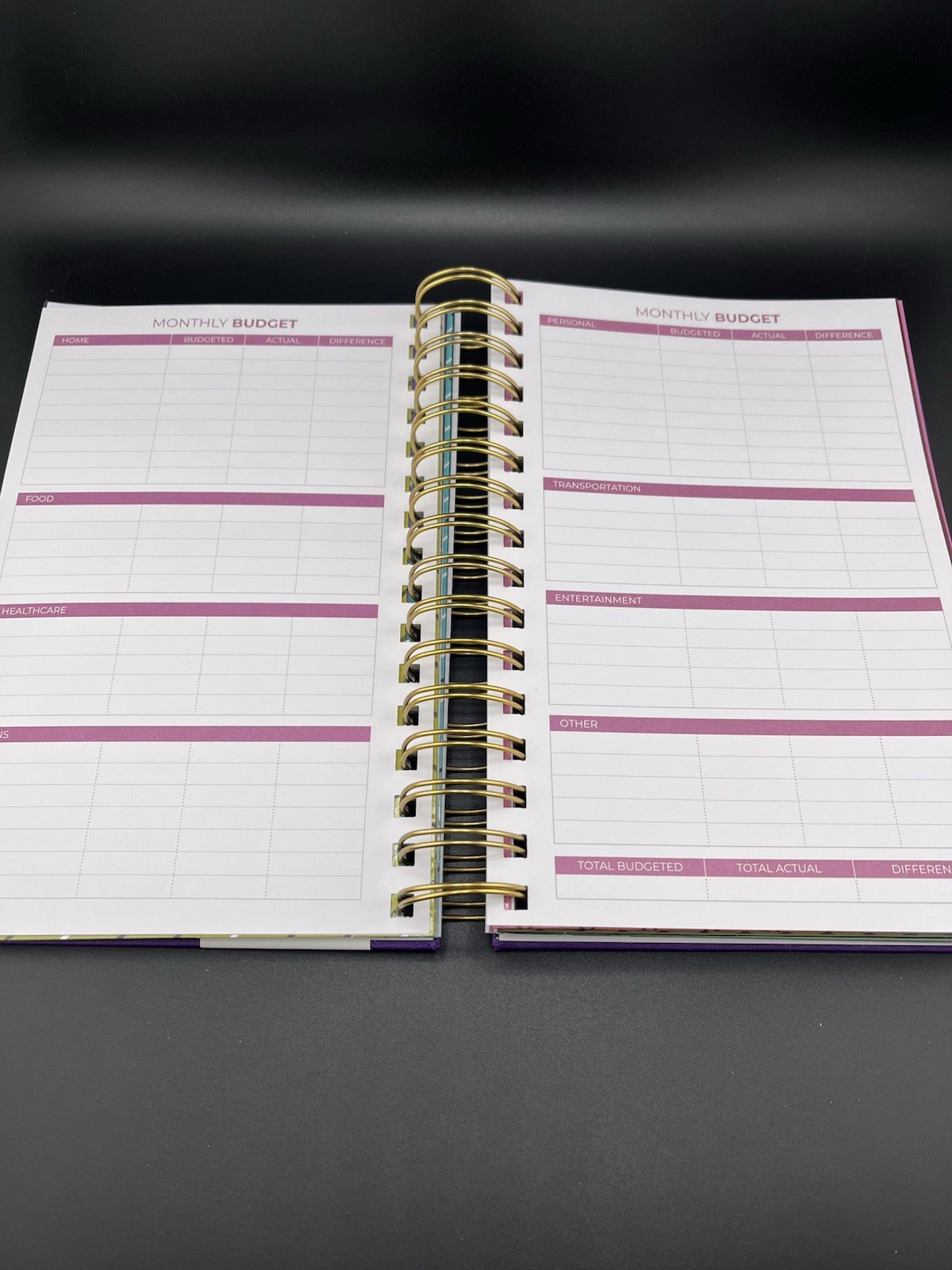 Clever Fox Budget Planner & Monthly Bill Organizer With Pockets Medium Purple