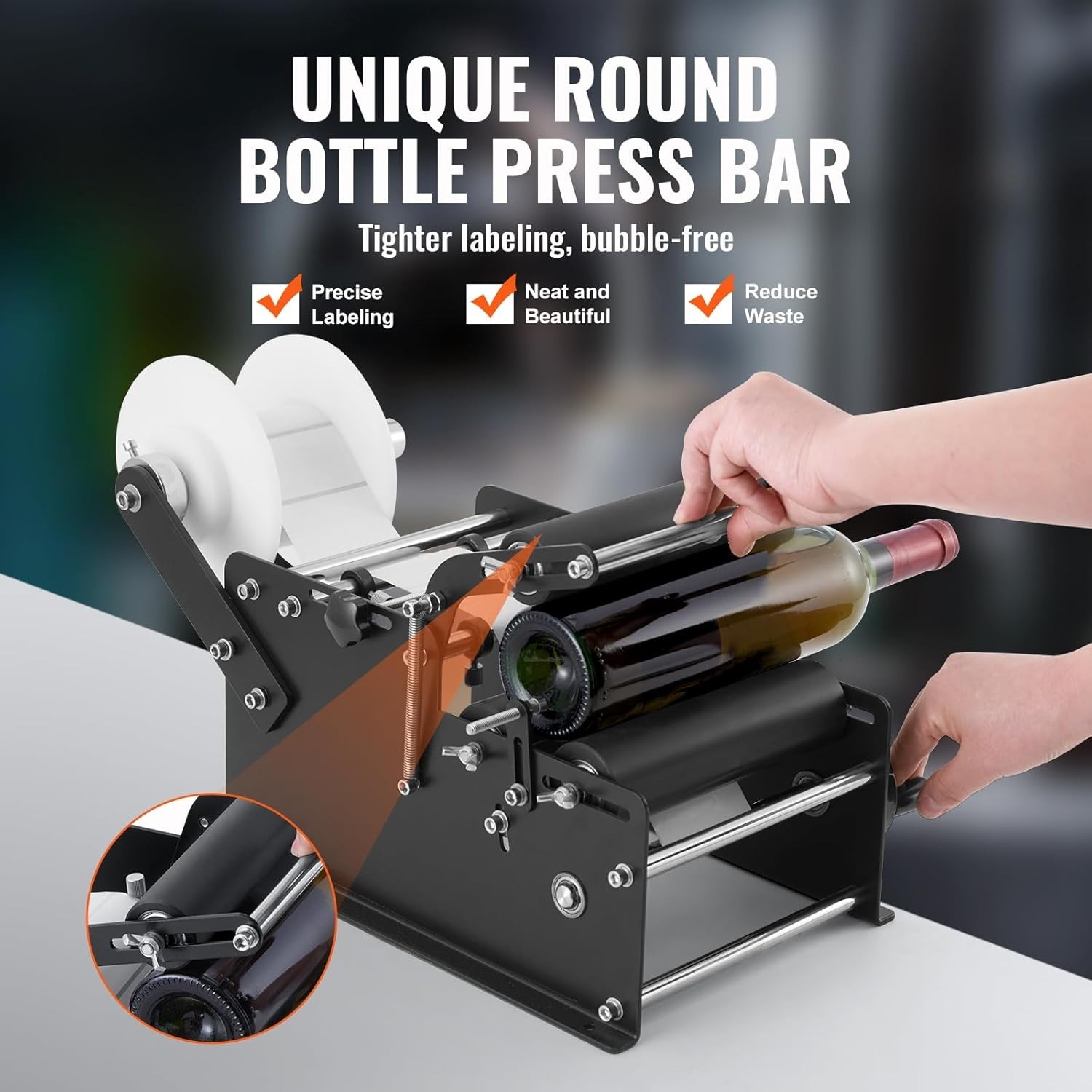 Manual Round Labeling Machine, 15-20pcs/min, Applicator for Round Bottles, Ad…